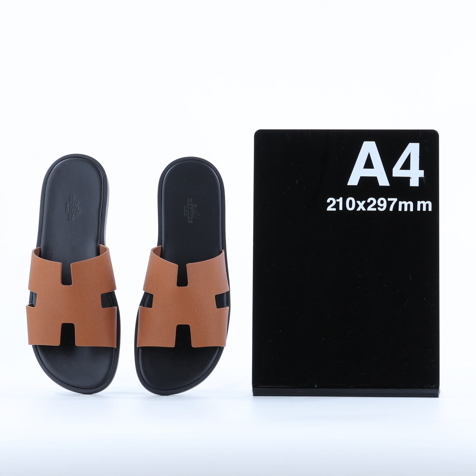 愛馬仕 Hermes Izmir 涼鞋 男鞋 H252809ZH20420 / 金棕EPSOM IZMIR拖鞋#42 原廠盒子/防塵袋/購買證明