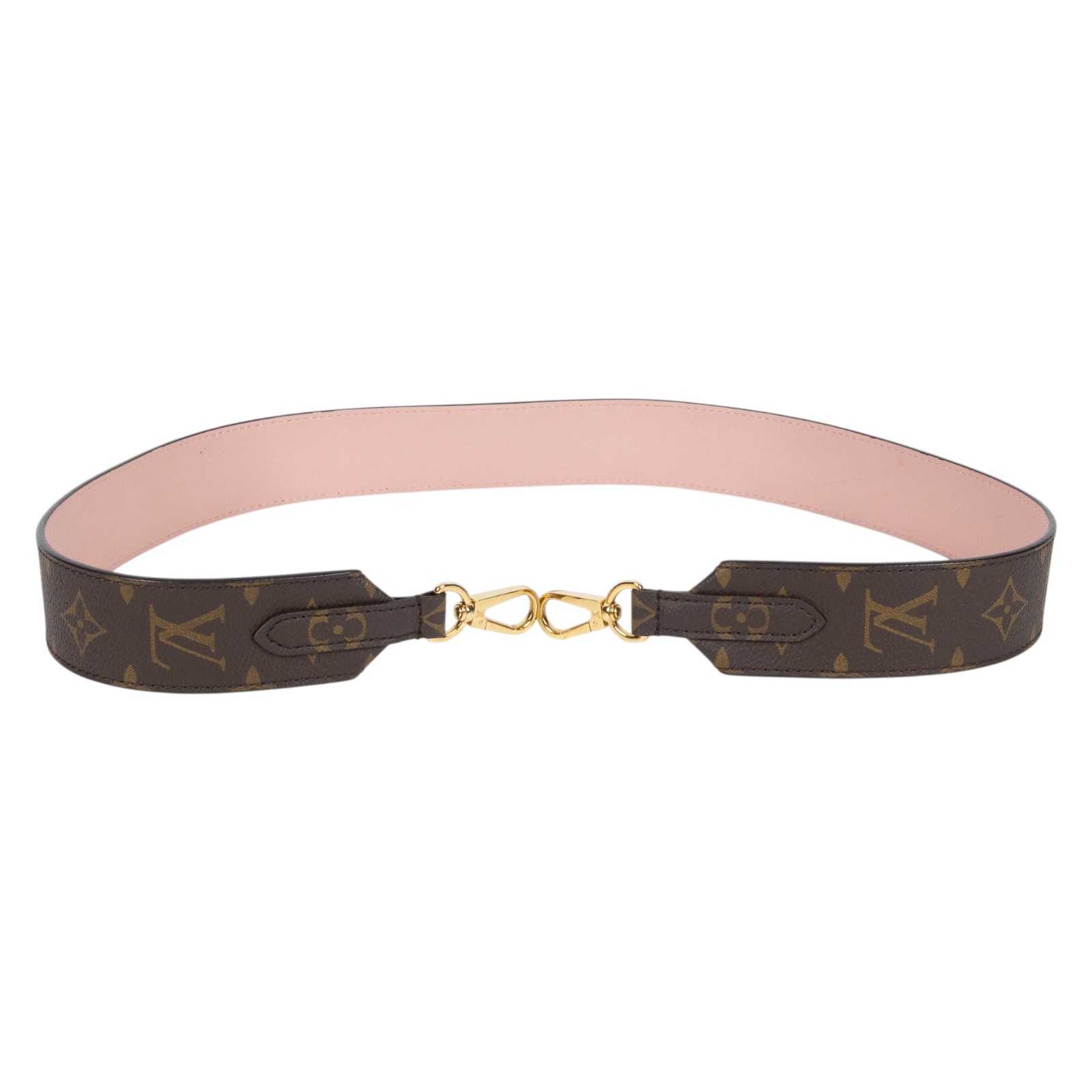 路易威登 LOUIS VUITTON Monogram 肩帶 J02330 粉原花背帶 原廠盒子/防塵袋/購買證明