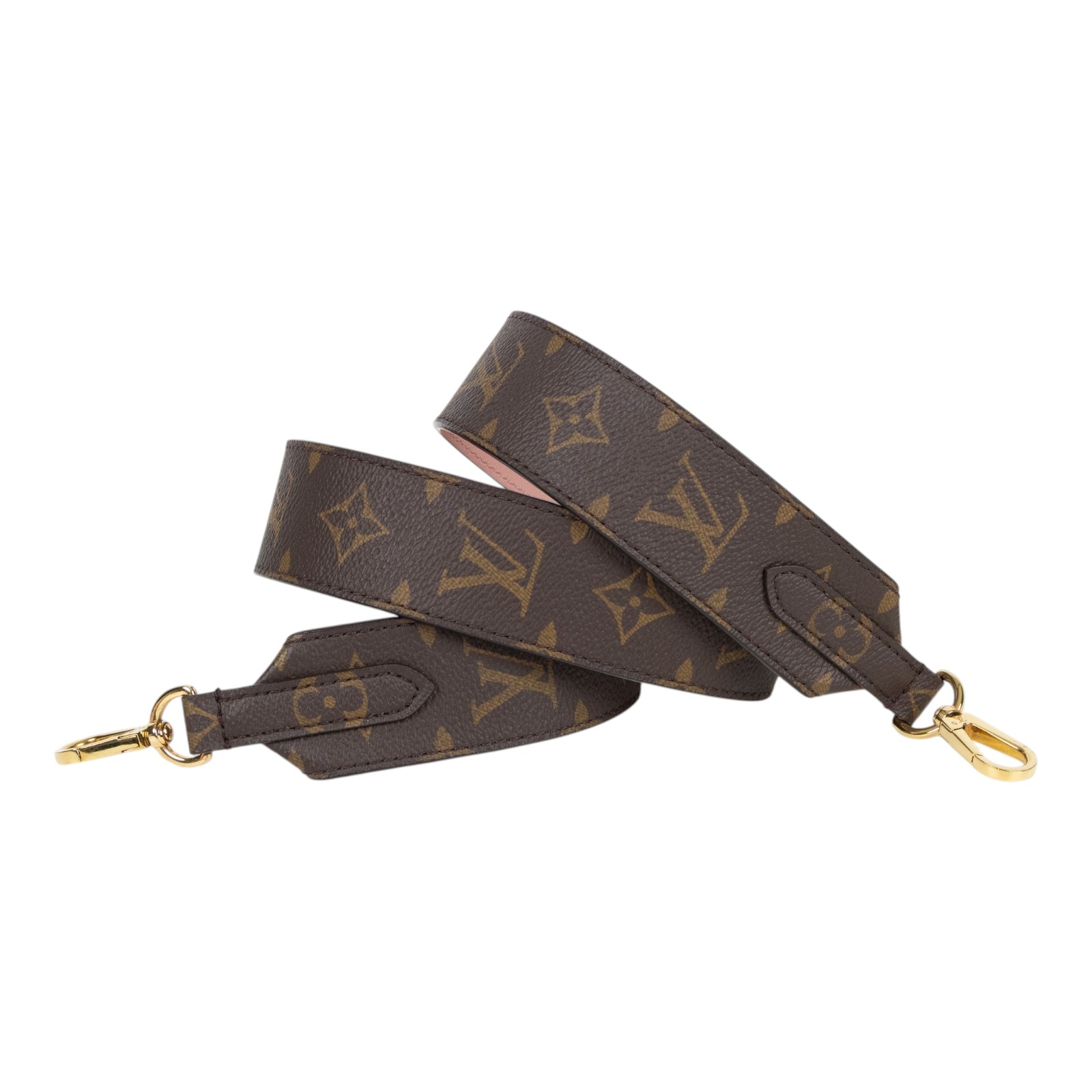 路易威登 LOUIS VUITTON Monogram 肩帶 J02330 粉原花背帶 原廠盒子/防塵袋/購買證明