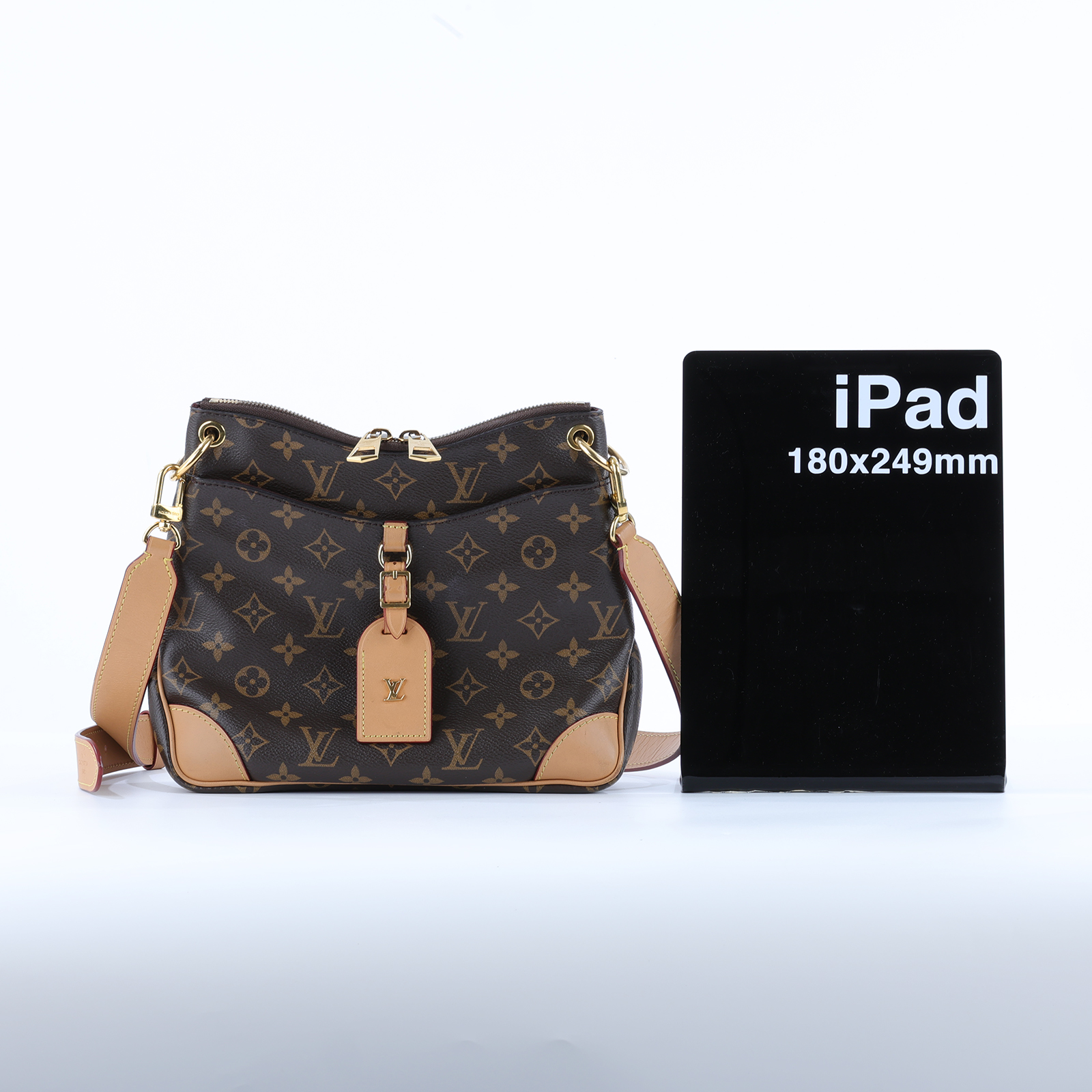 路易威登 LOUIS VUITTON Odéon PM 經典原花 天然色皮革 拉鍊 肩背 斜背包 M45354 晶片款  原廠盒子/防塵袋/購買證明/吊牌