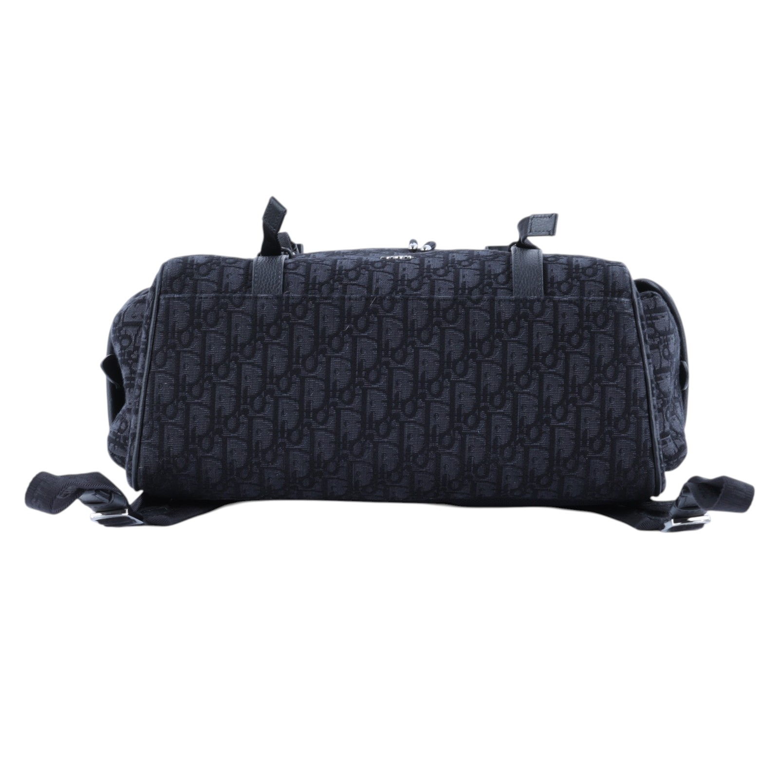 迪奧 CHRISTIAN DIOR Backpack 後背包 1ESBA205YKY 黑緹花Hit the Road 翻蓋後背包 原廠盒子/防塵袋