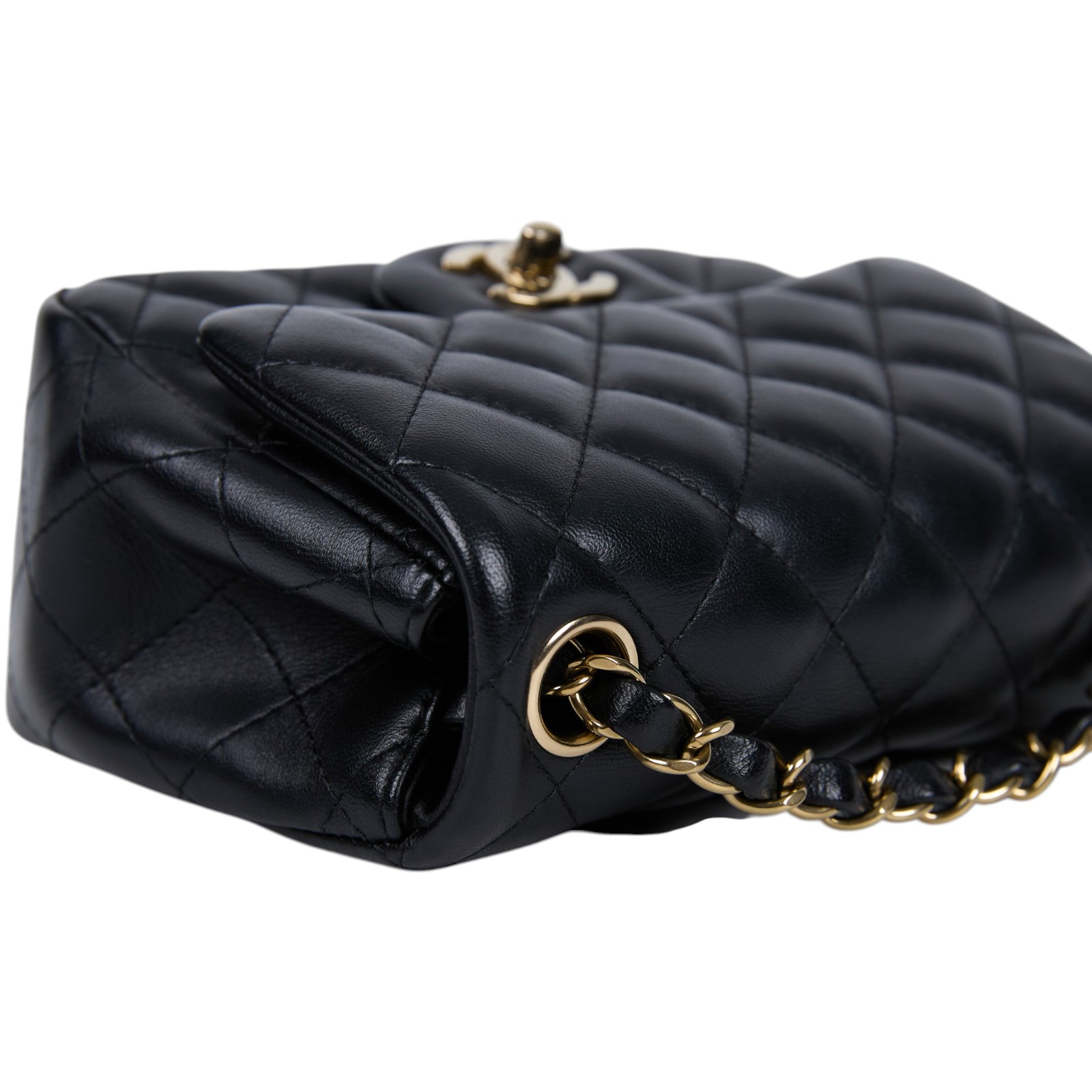 香奈兒 CHANEL CF 方形 迷你 口蓋包 A35200 晶片款 黑金COCO17 原廠盒子/防塵袋