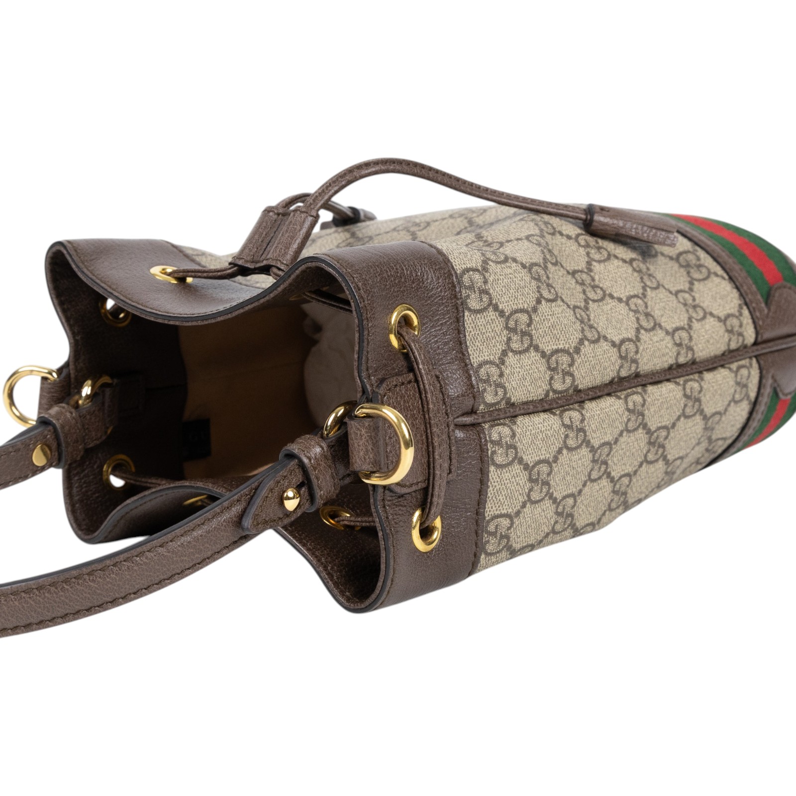 古馳 GUCCI Ophidia GG 小型 肩背 水桶袋 550621 96I3B 棕GG紋Ophidia水桶包 原廠盒子/防塵袋/背帶/購買證明