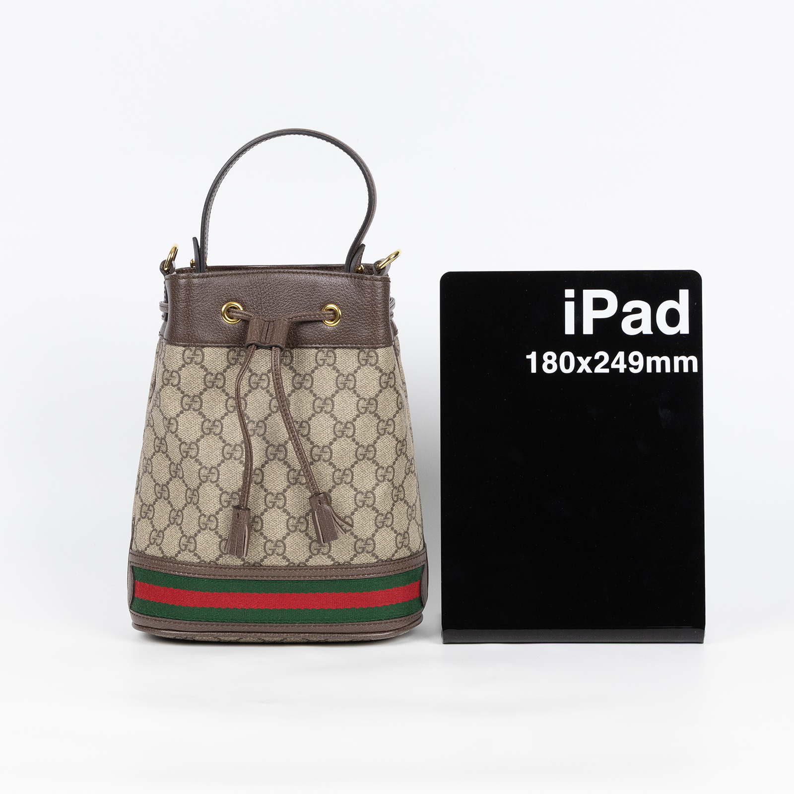 古馳 GUCCI Ophidia GG 小型 肩背 水桶袋 550621 96I3B 棕GG紋Ophidia水桶包 原廠盒子/防塵袋/背帶/購買證明