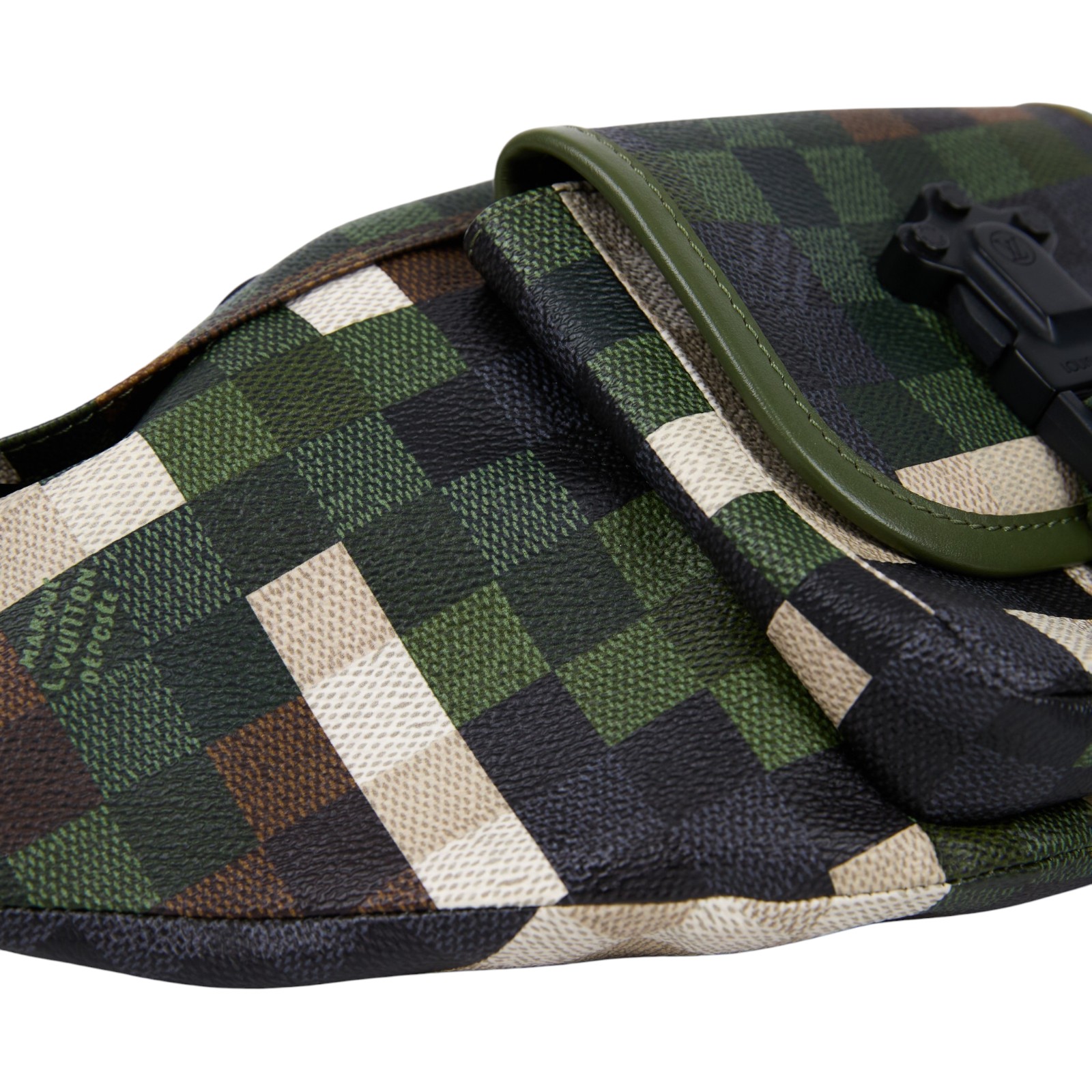 路易威登 LOUIS VUITTON Motion 腰包 斜背包 肩背包 M24446 綠棋盤格腰包 原廠盒子/防塵袋