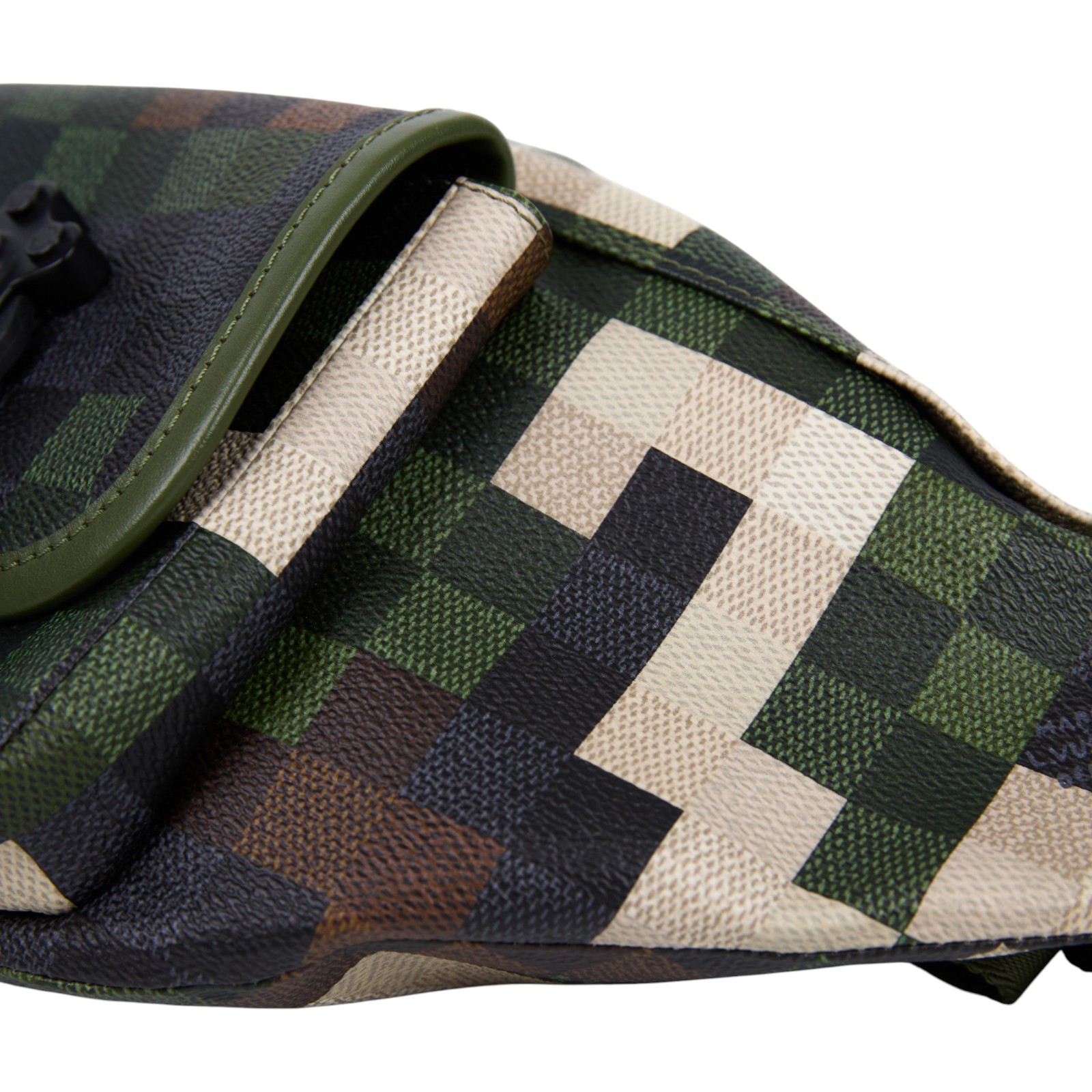 路易威登 LOUIS VUITTON Motion 腰包 斜背包 肩背包 M24446 綠棋盤格腰包 原廠盒子/防塵袋