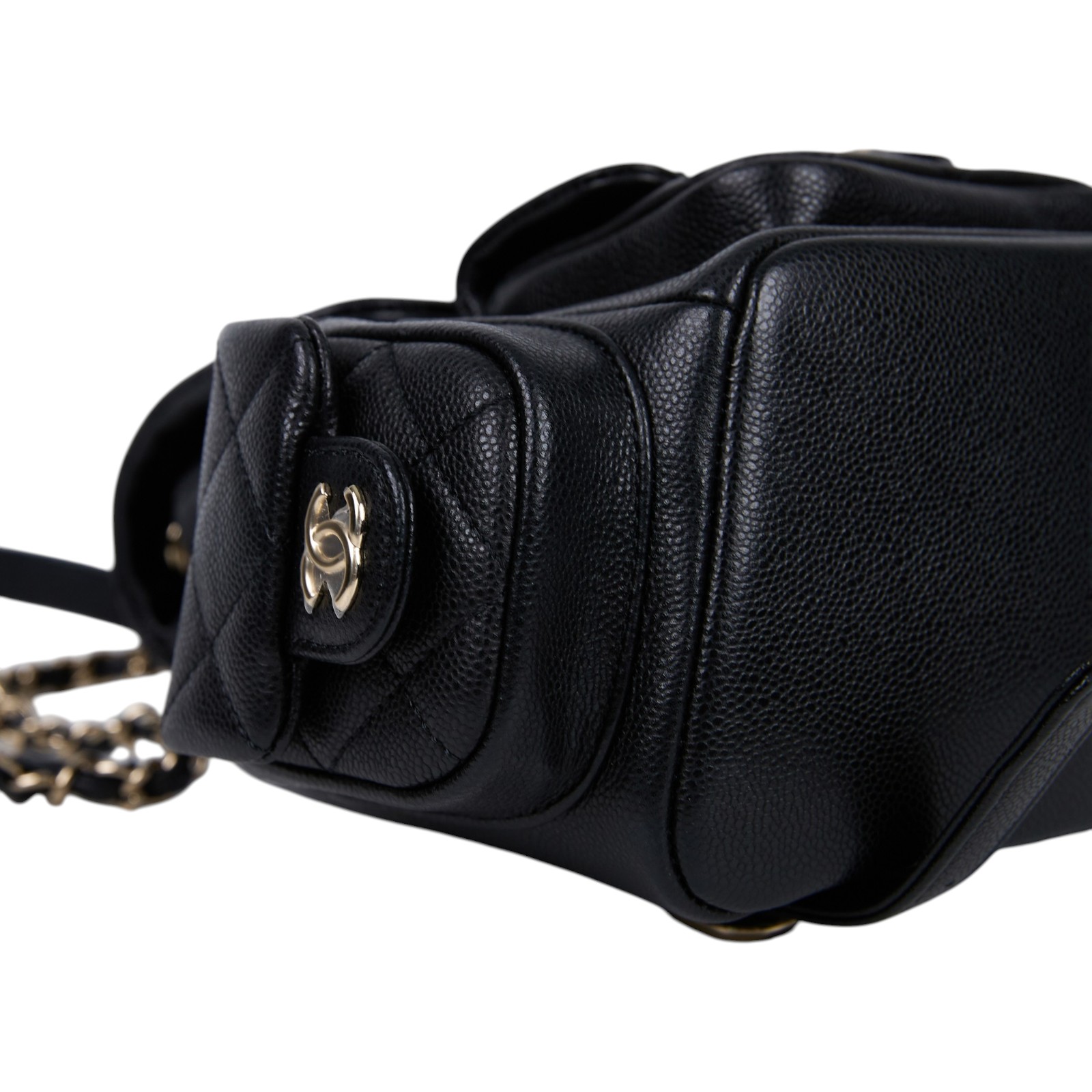 香奈兒 CHANEL 小型 後背包 AS4399 黑銀荔枝牛DUMA後背包 原廠盒子/防塵袋