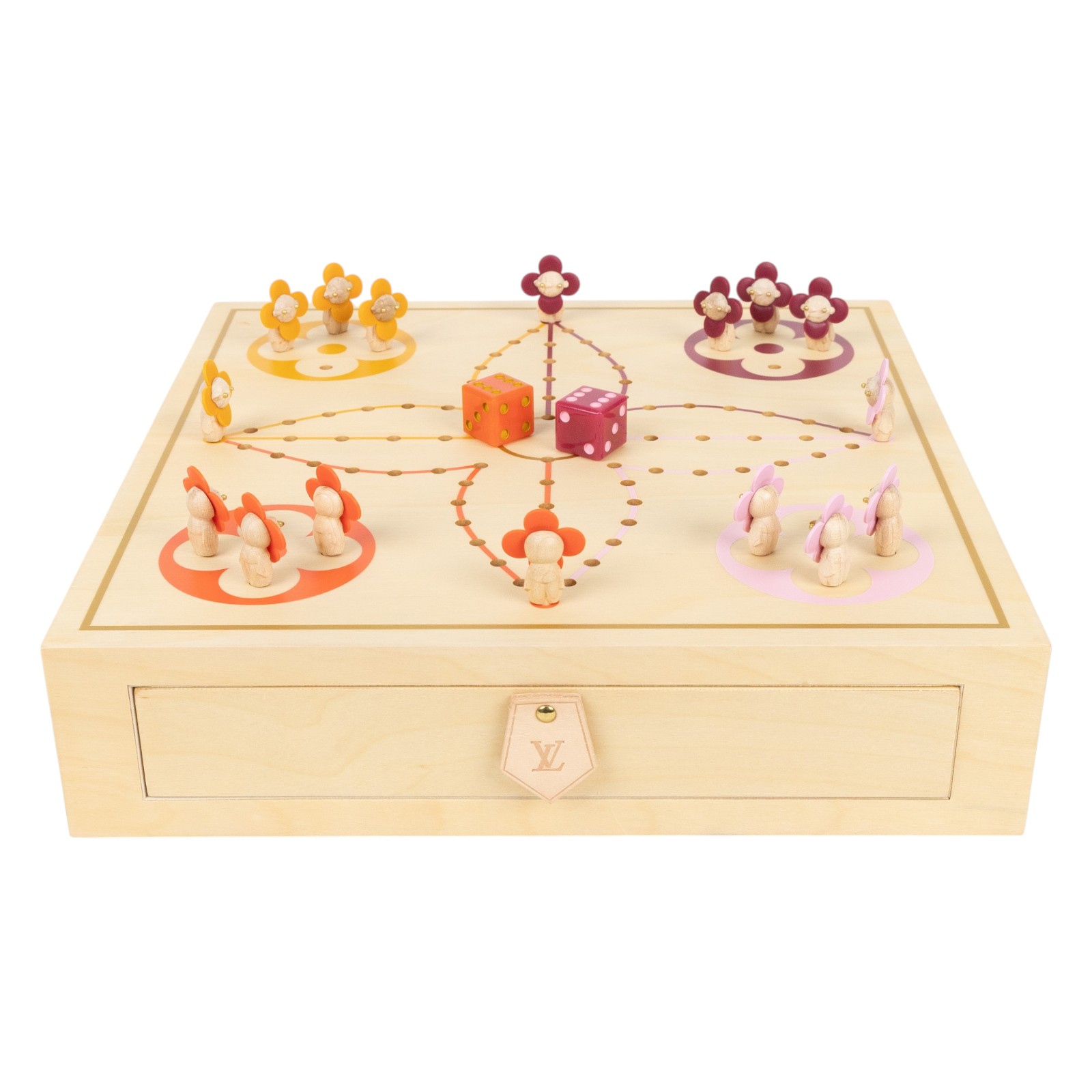 路易威登 LOUIS VUITTON Vivienne Vic禮 飛行棋 跳棋  木製VIVIENNE跳棋 原廠盒子