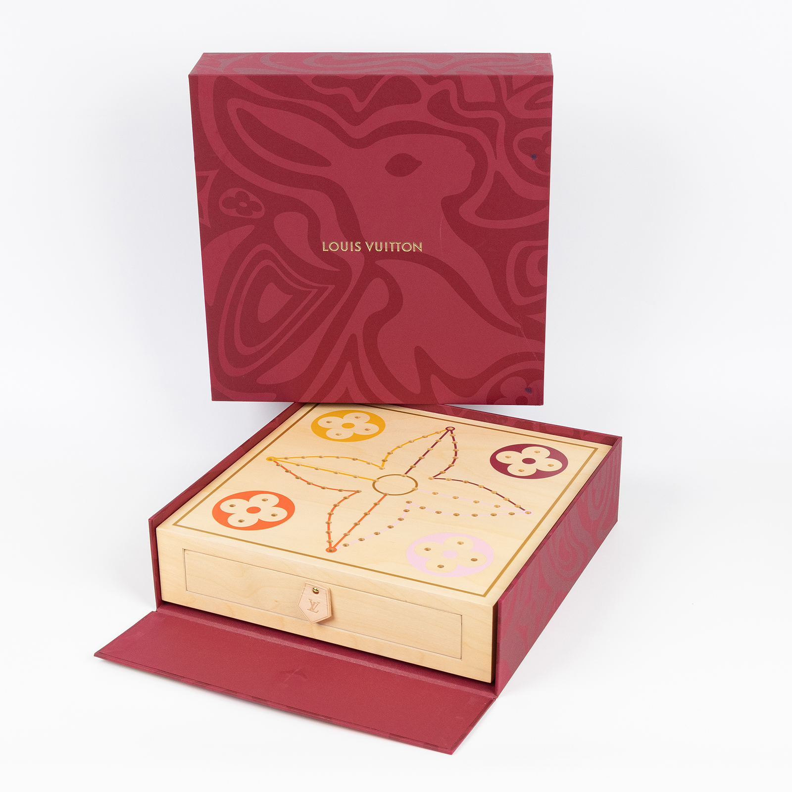 路易威登 LOUIS VUITTON Vivienne Vic禮 飛行棋 跳棋  木製VIVIENNE跳棋 原廠盒子