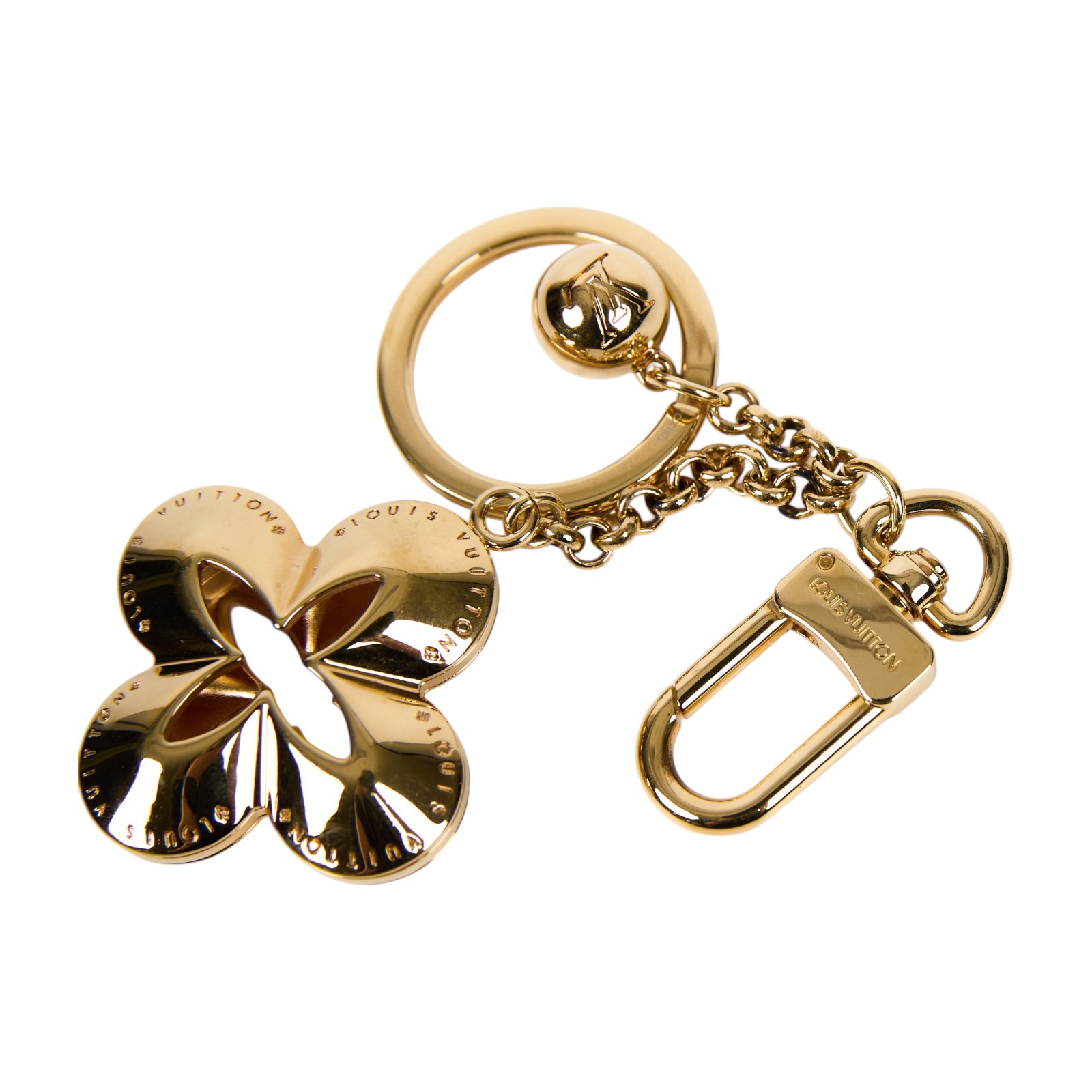 路易威登 LOUIS VUITTON Portocre Eclipse 鑰匙圈 包掛 吊飾 M65222 金花吊飾 原廠盒子/防塵袋