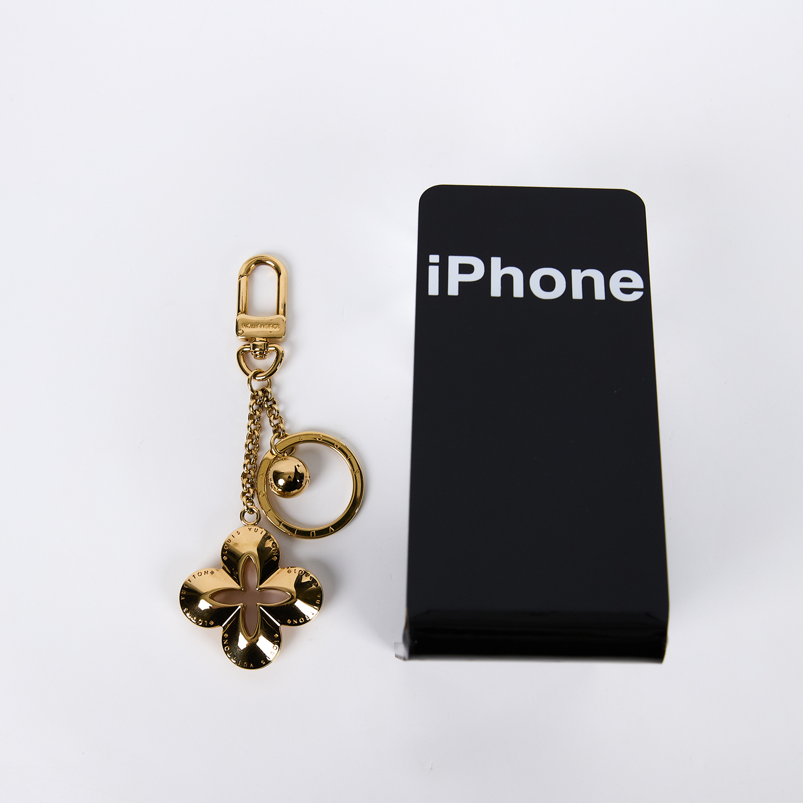 路易威登 LOUIS VUITTON Portocre Eclipse 鑰匙圈 包掛 吊飾 M65222 金花吊飾 原廠盒子/防塵袋