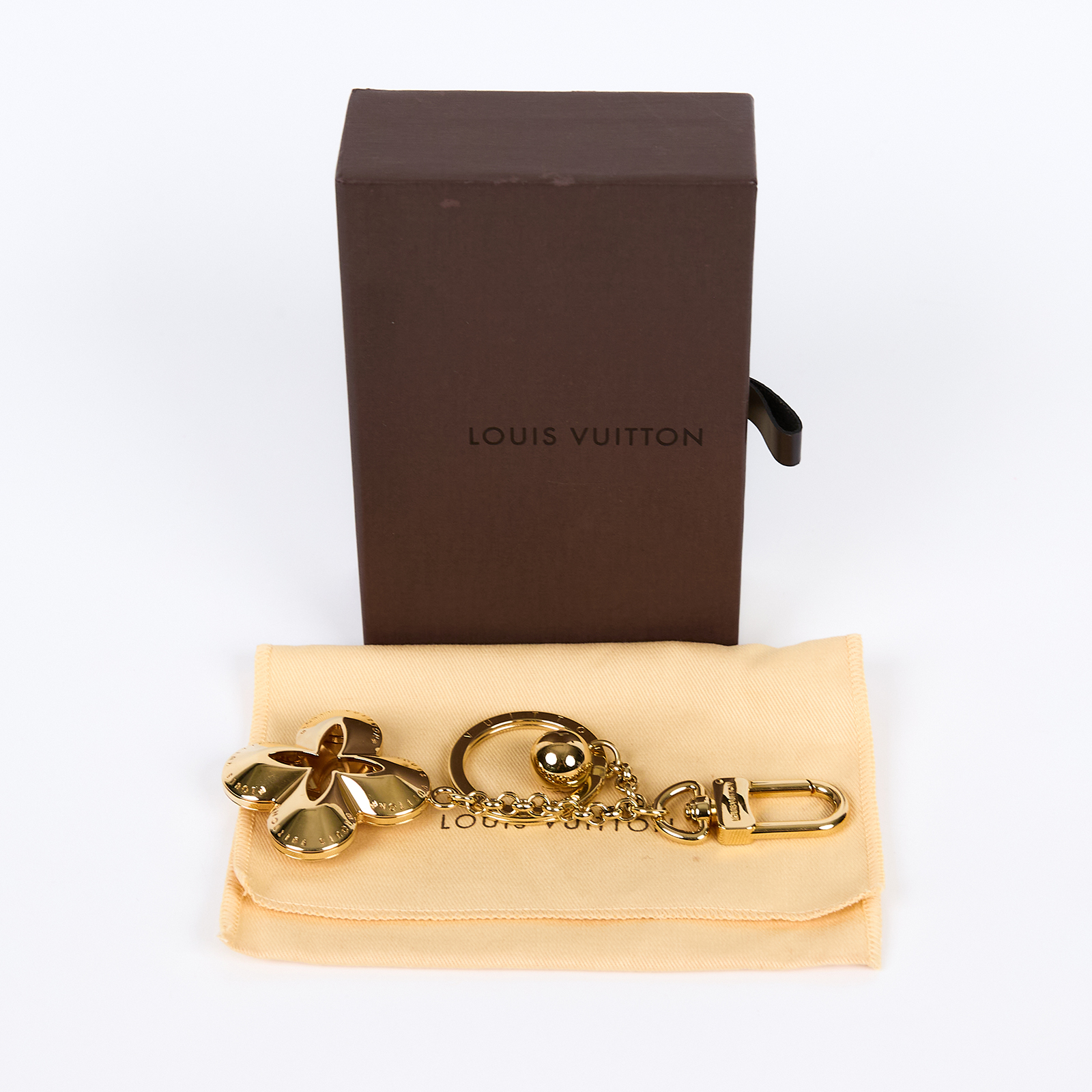 路易威登 LOUIS VUITTON Portocre Eclipse 鑰匙圈 包掛 吊飾 M65222 金花吊飾 原廠盒子/防塵袋