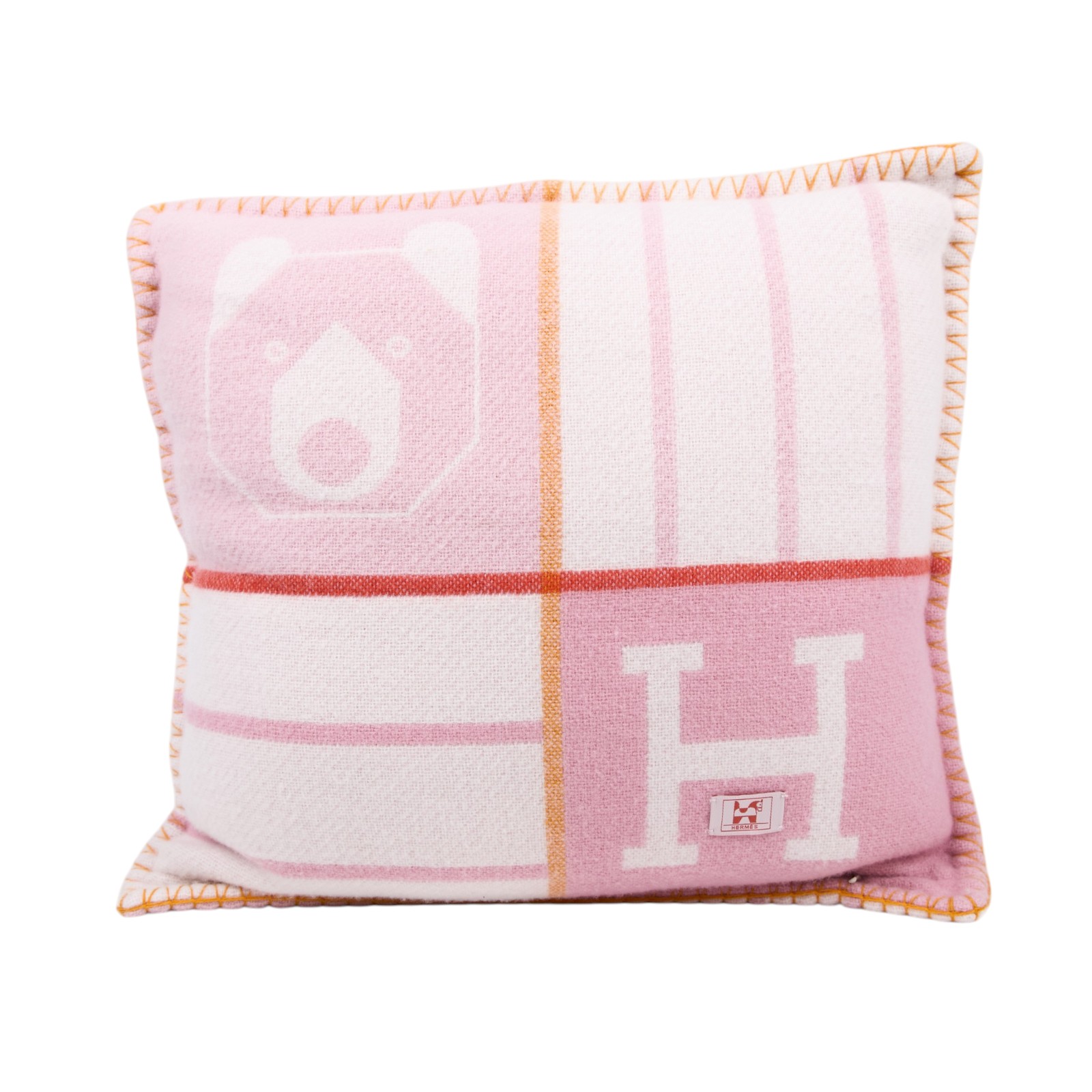 愛馬仕 Hermes Animaux Blocks 抱枕 石英粉 H104353Mv01  粉Animaux Blocks抱枕 防塵袋