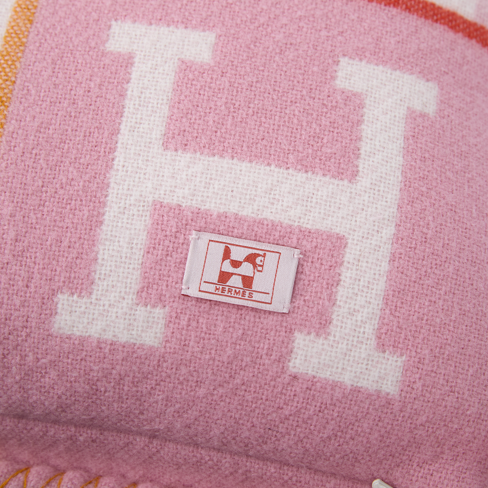 愛馬仕 Hermes Animaux Blocks 抱枕 石英粉 H104353Mv01  粉Animaux Blocks抱枕 防塵袋