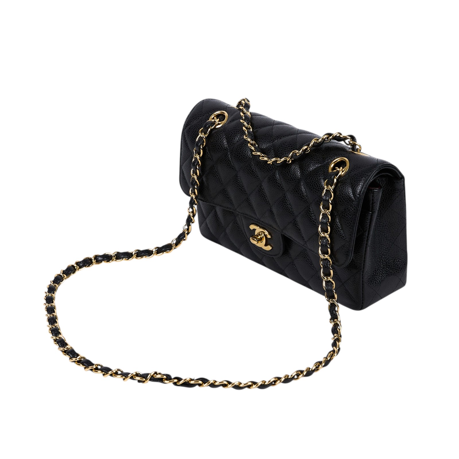 香奈兒 CHANEL CF 經典 小型 口蓋包 A01113 Y01864 黑金荔枝COCO23 原廠盒子/防塵袋/保證卡購買證明