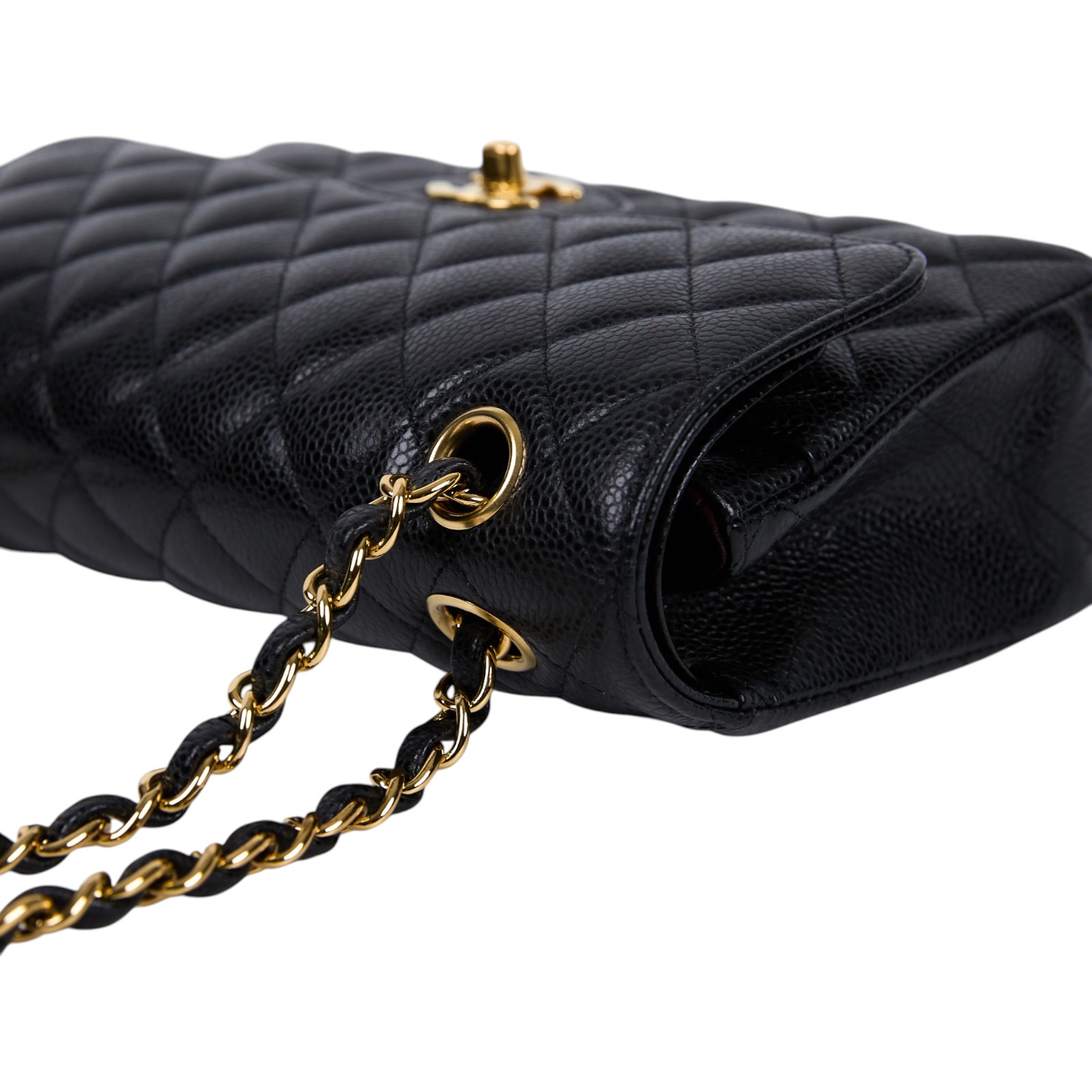 香奈兒 CHANEL CF 經典 小型 口蓋包 A01113 Y01864 黑金荔枝COCO23 原廠盒子/防塵袋/保證卡購買證明