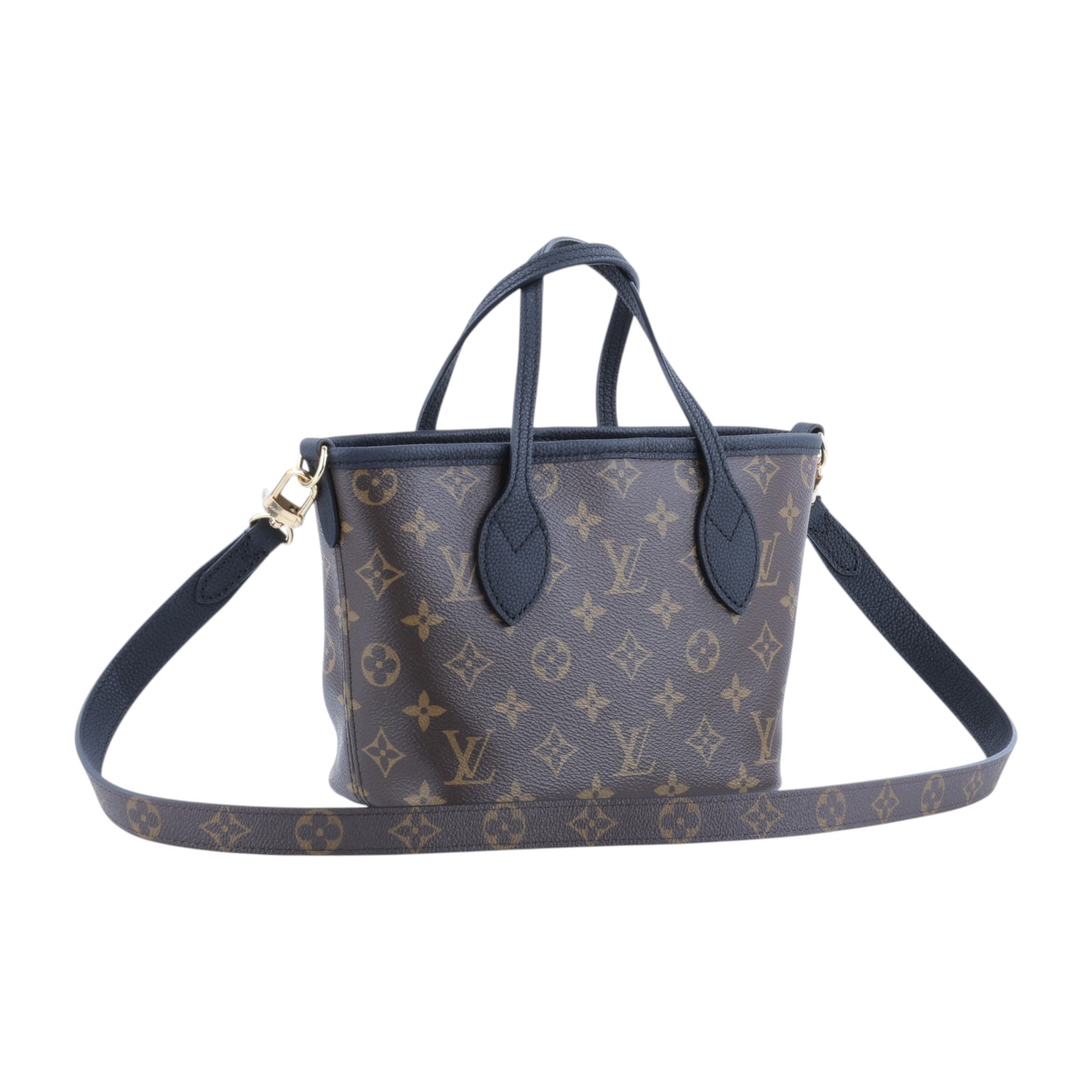 路易威登 LOUIS VUITTON Neverfull Bandoulière Inside Out BB 托特包 黑色 M12099 晶片款  背帶/內袋