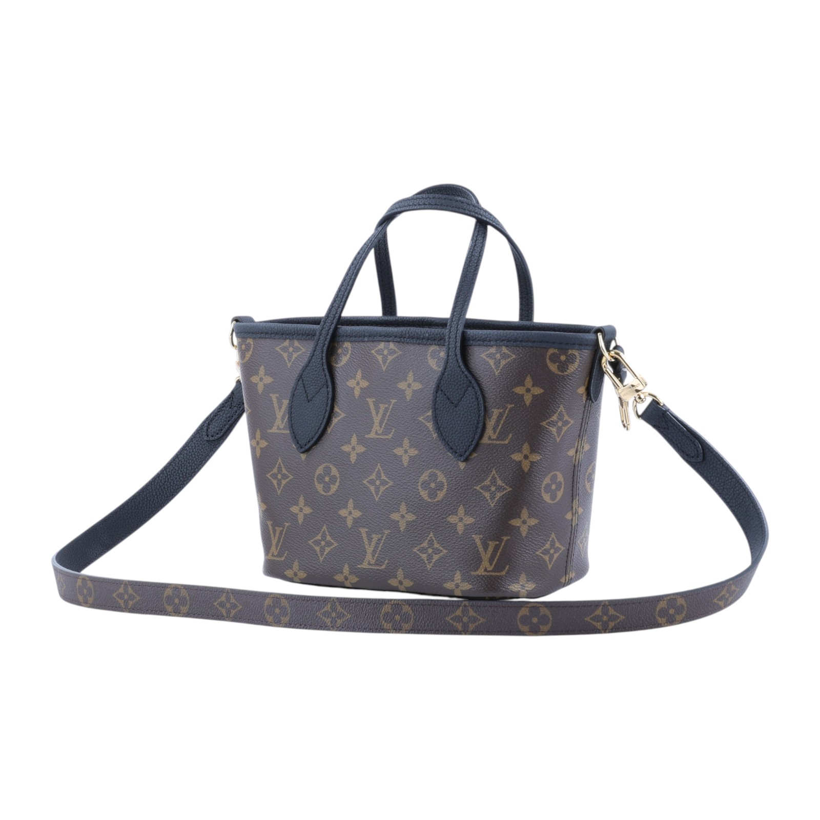 路易威登 LOUIS VUITTON Neverfull Bandoulière Inside Out BB 托特包 黑色 M12099 晶片款  背帶/內袋