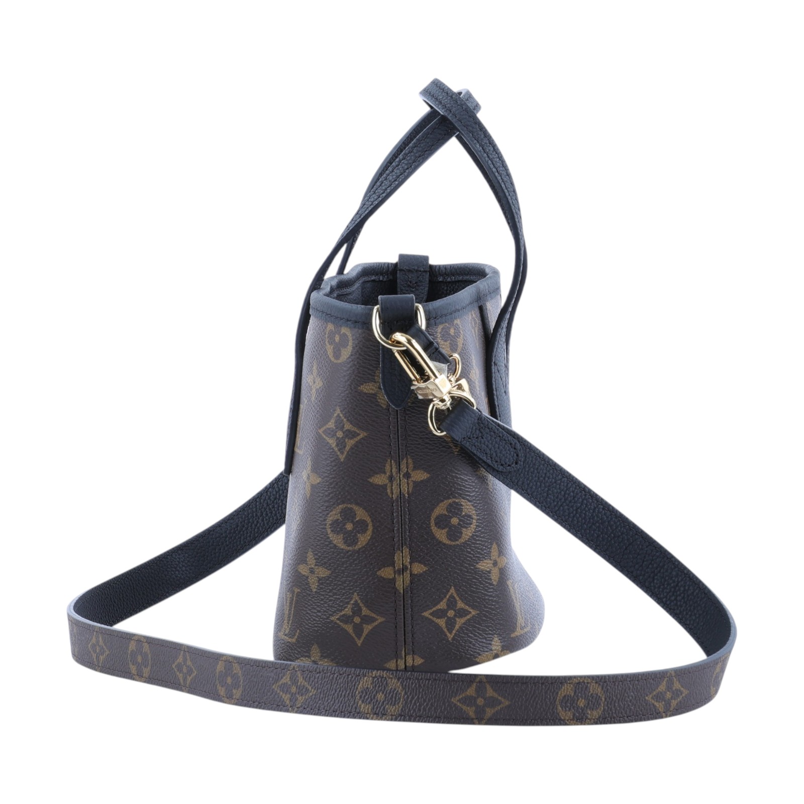路易威登 LOUIS VUITTON Neverfull Bandoulière Inside Out BB 托特包 黑色 M12099 晶片款  背帶/內袋