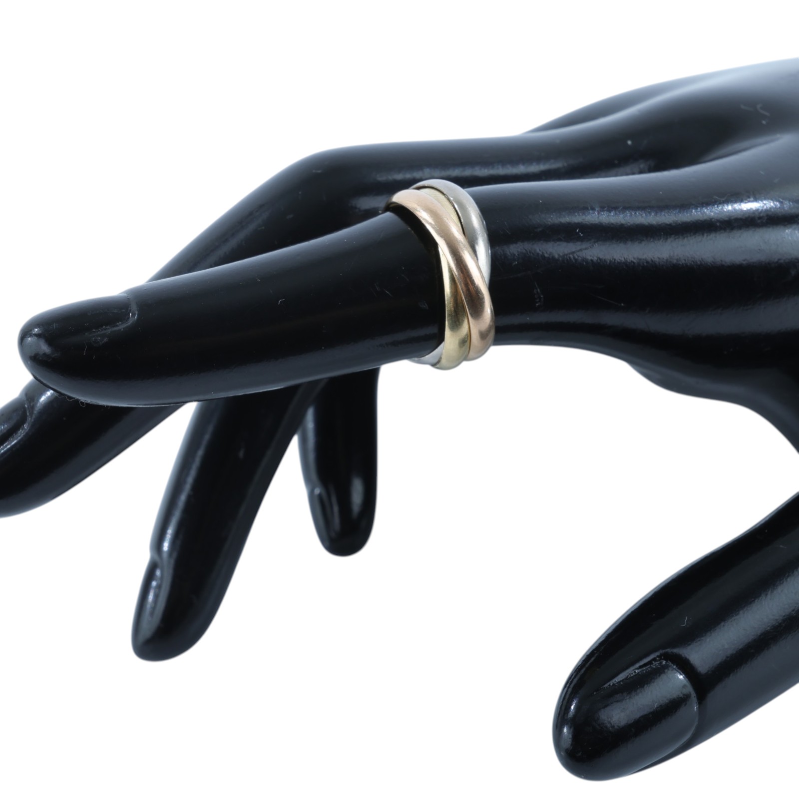 卡地亞 CARTIER Trinity 戒指 B4086151 K18 TRINITY三環戒指#51 原廠盒子/保證卡/購買證明