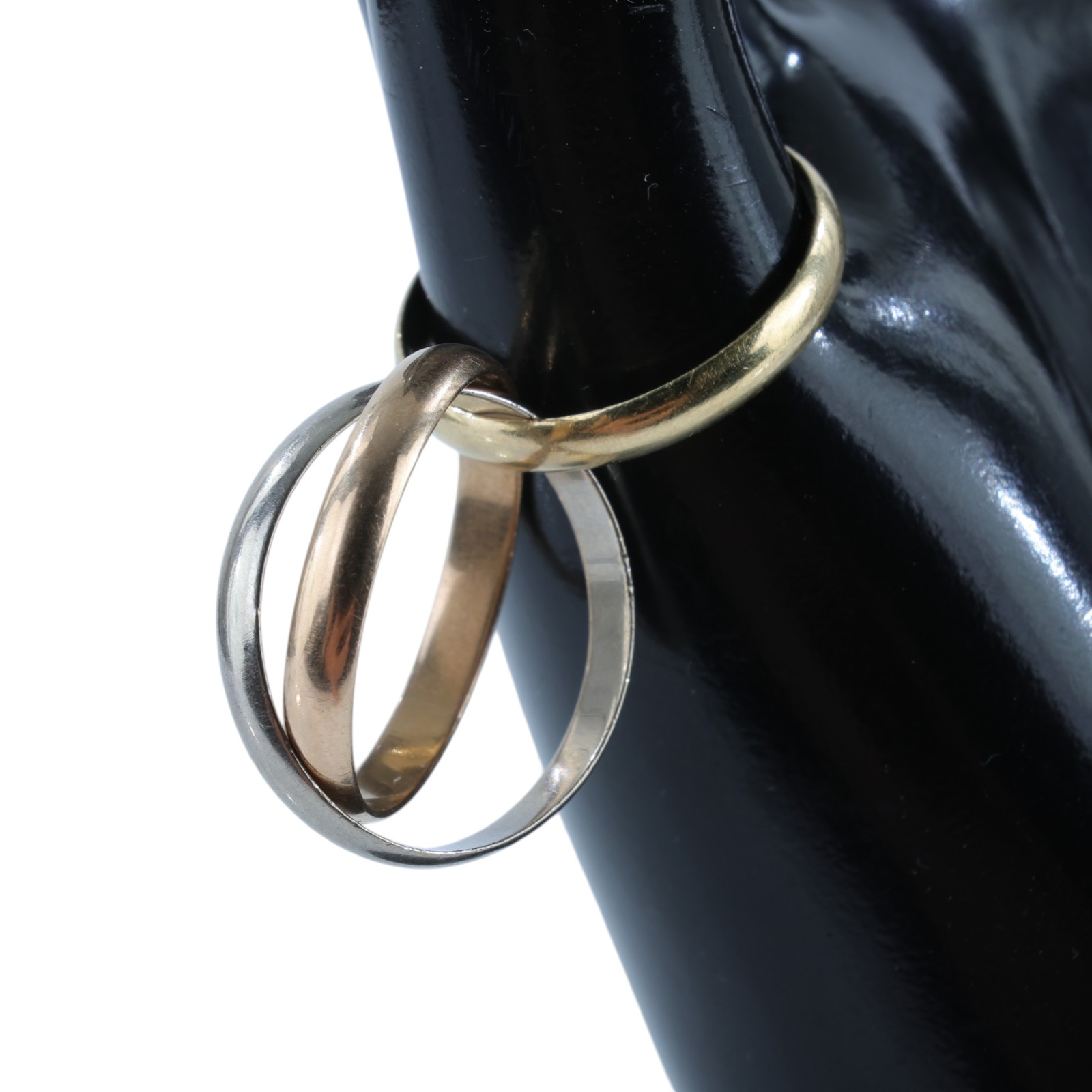 卡地亞 CARTIER Trinity 戒指 B4086151 K18 TRINITY三環戒指#51 原廠盒子/保證卡/購買證明