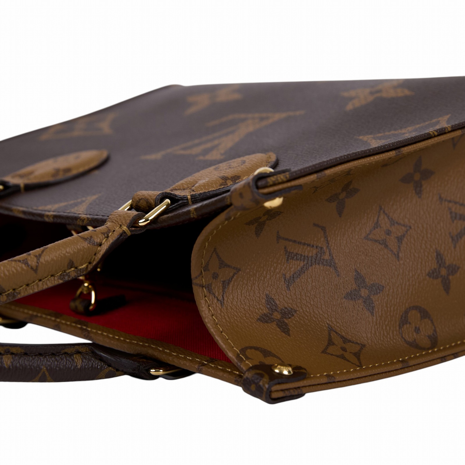 路易威登 LOUIS VUITTON OnTheGo PM 雙色帆布 手提 斜背包 M46373 晶片款  原廠盒子/防塵袋/背帶/內袋/購買證明