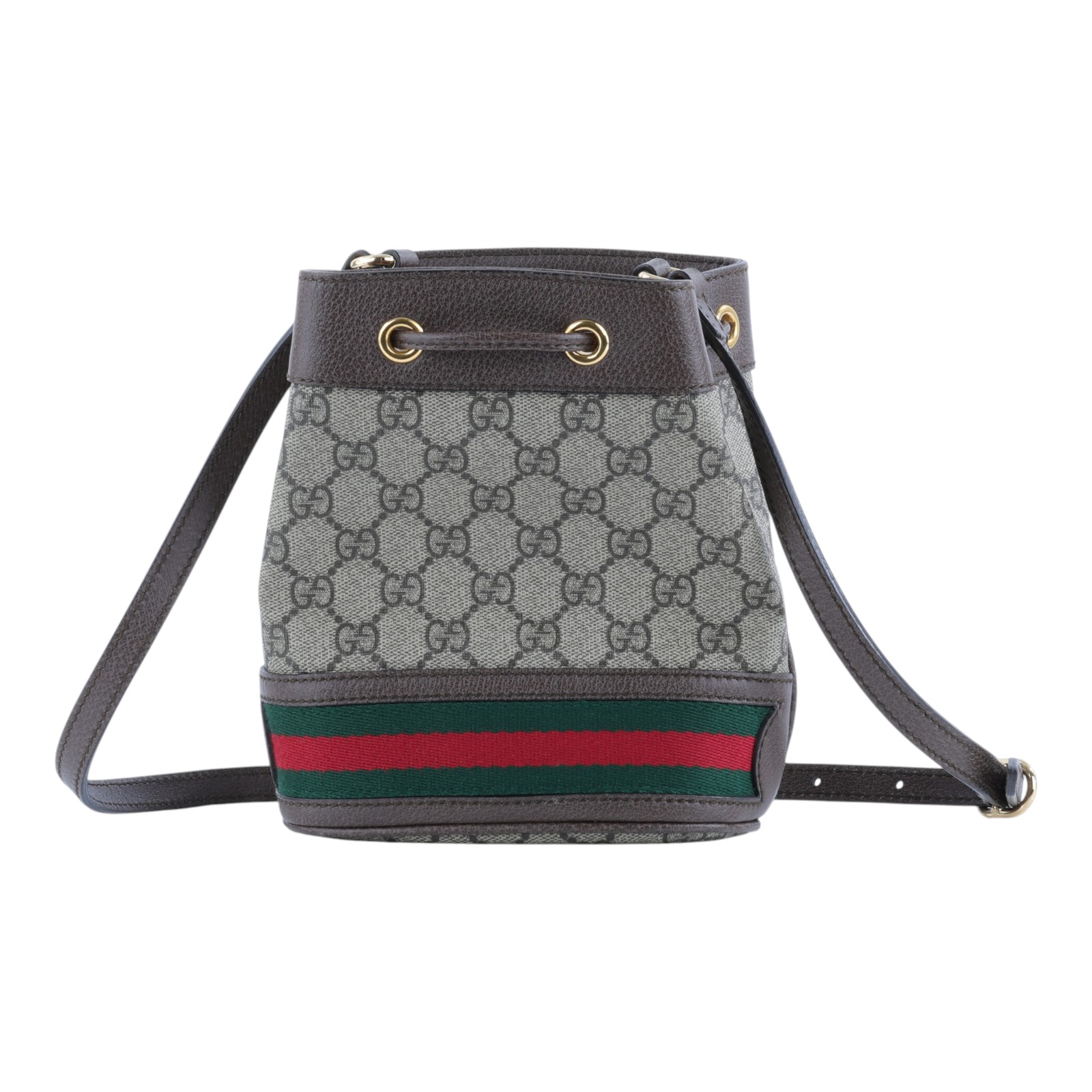 古馳 GUCCI Ophidia GG 迷你 水桶袋 米色 烏木色 550620 96I3B 棕GG紋OPHIDIA水桶包 無附屬品