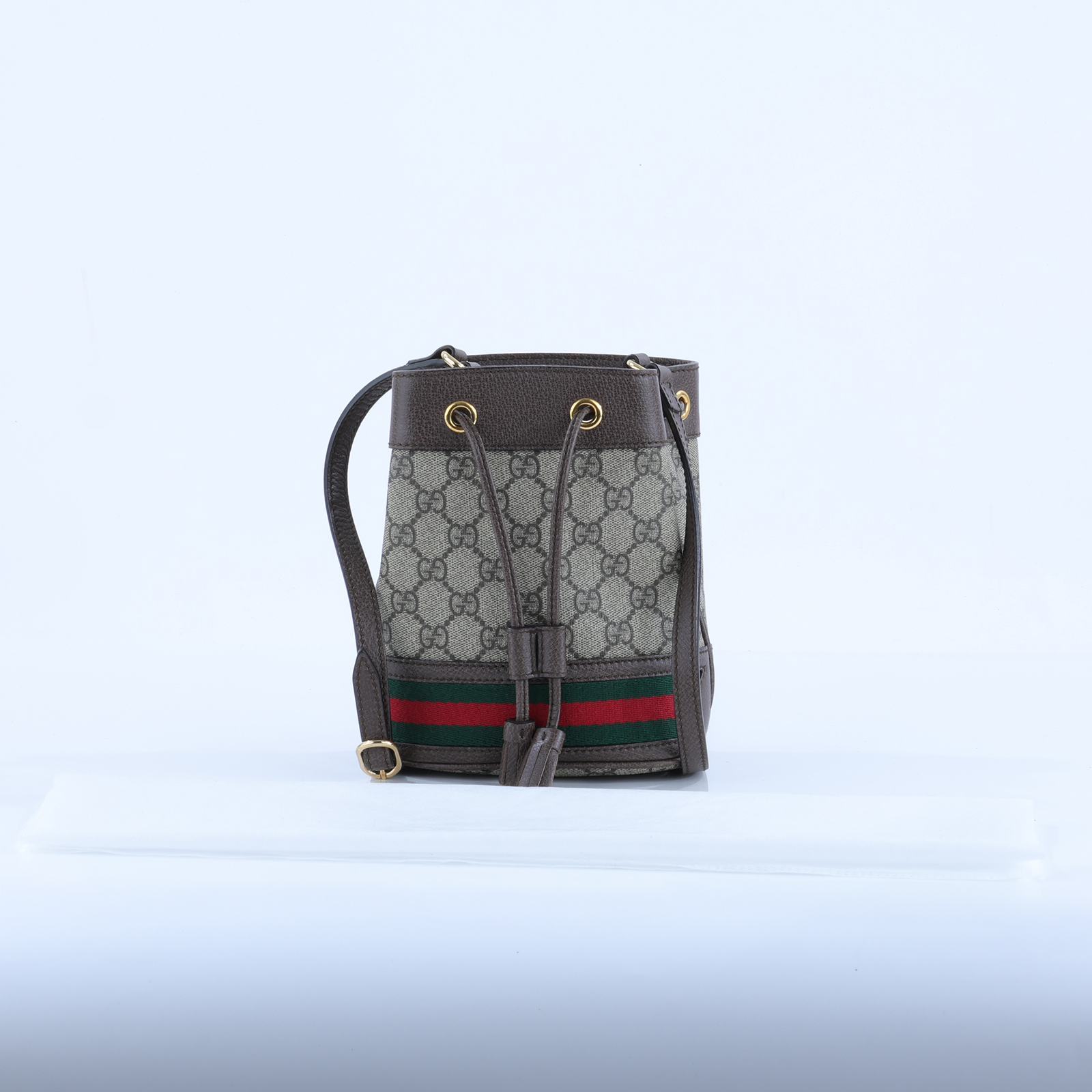 古馳 GUCCI Ophidia GG 迷你 水桶袋 米色 烏木色 550620 96I3B 棕GG紋OPHIDIA水桶包 無附屬品