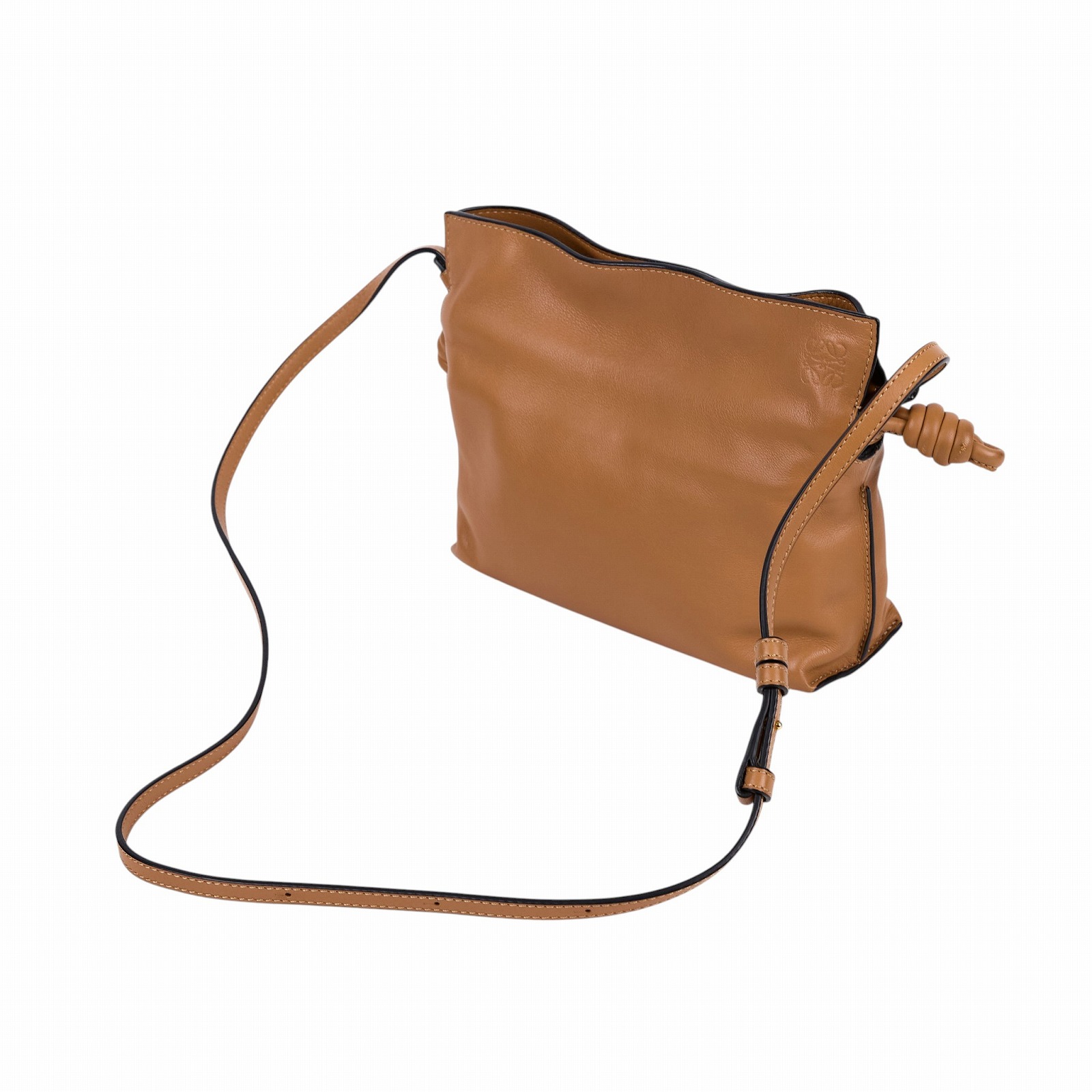 羅意威 LOEWE Mini Flamenco clutch 小牛皮 迷你 肩背包 A411FC2X73 焦糖FLAMENCO MINI 防塵袋