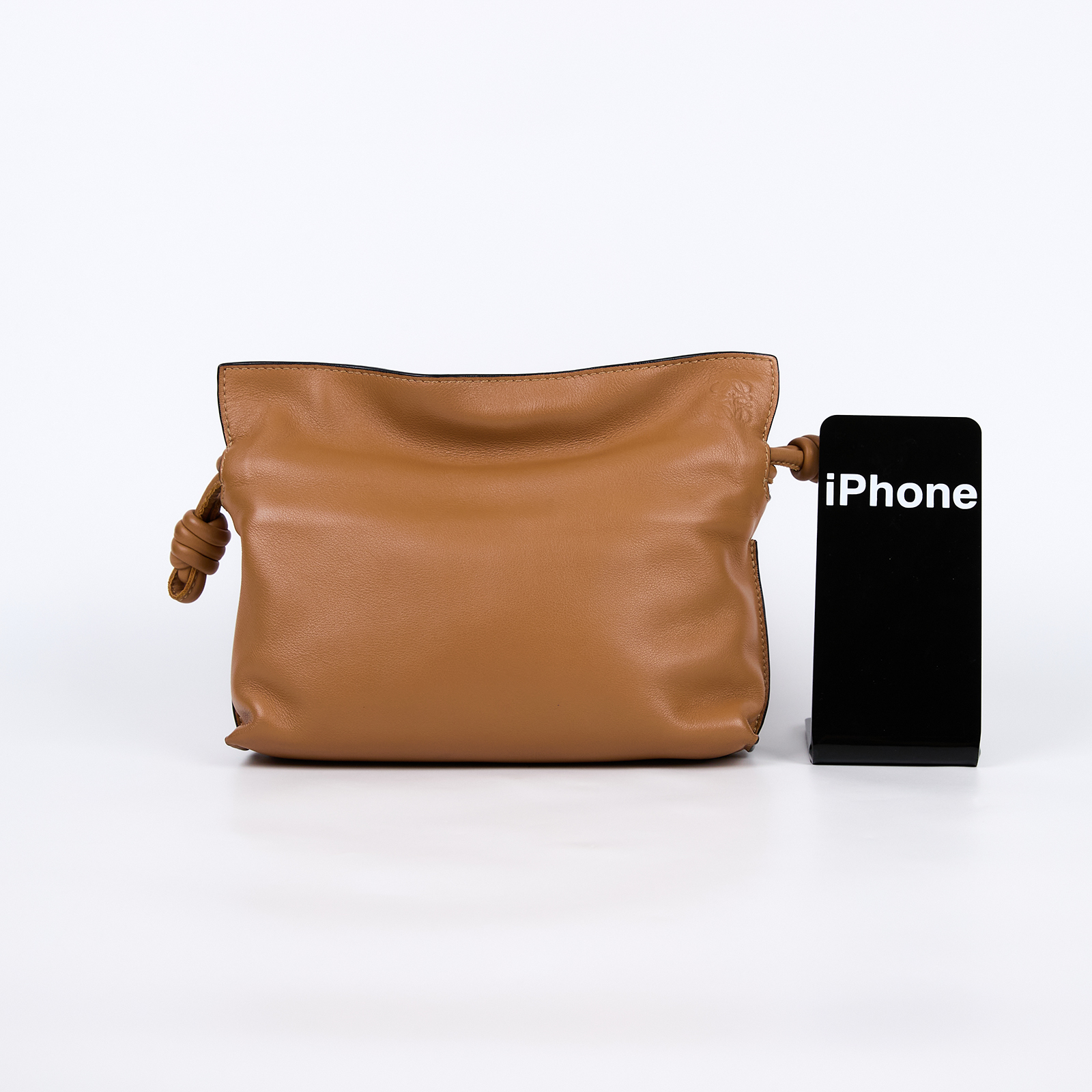 羅意威 LOEWE Mini Flamenco clutch 小牛皮 迷你 肩背包 A411FC2X73 焦糖FLAMENCO MINI 防塵袋