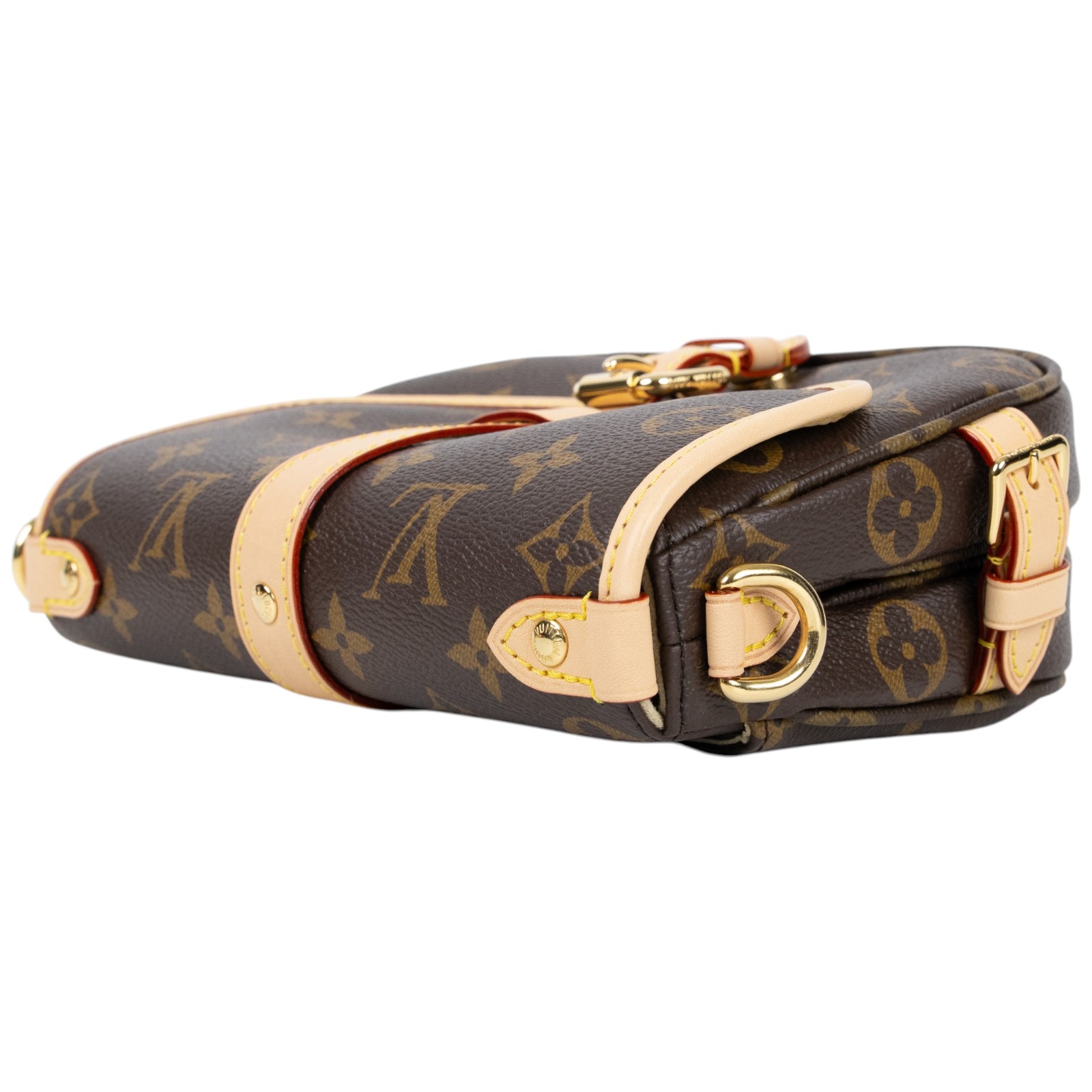 路易威登 LOUIS VUITTON Saumur BB  手提 馬鞍斜背包 M46740 晶片款 原花Saumur BB肩背包 防塵袋/背帶3/購買證明