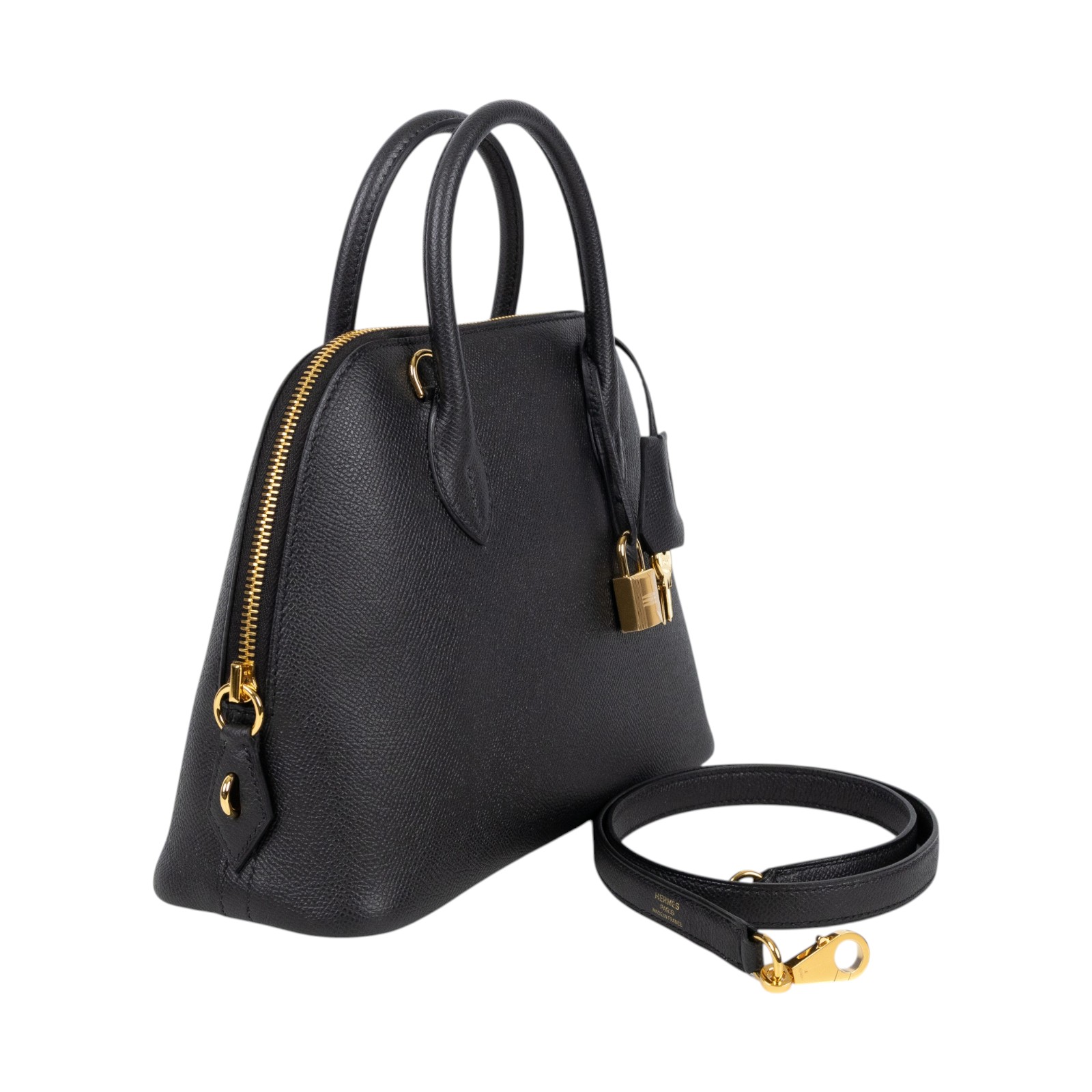 愛馬仕 Hermes Bolide Bag  1923 柏莉包 25 金色五金 黑色 H082798CC89 /W IT 842 KI  原廠盒子/防塵袋3/背帶/鎖組/購買證明