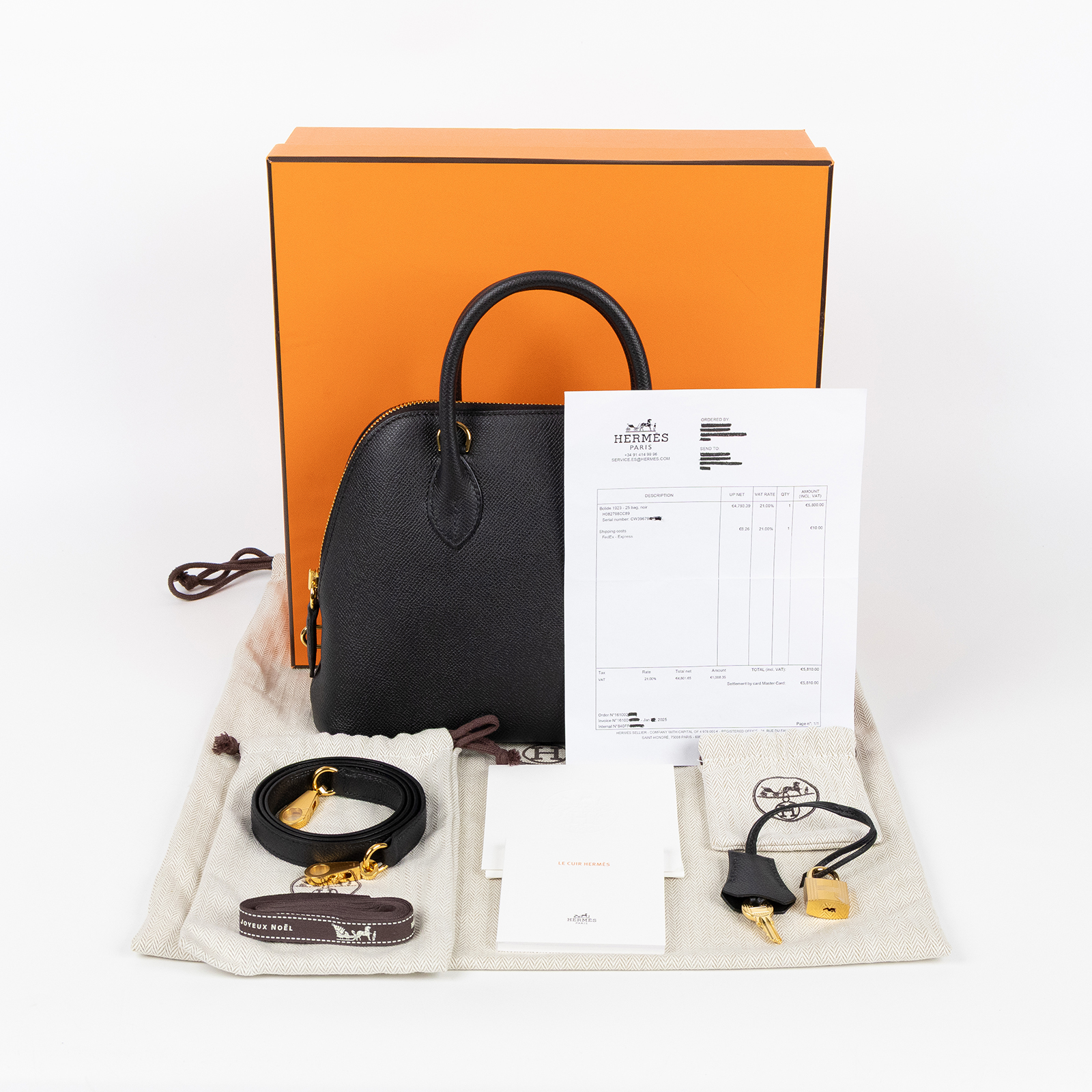 愛馬仕 Hermes Bolide Bag  1923 柏莉包 25 金色五金 黑色 H082798CC89 /W IT 842 KI  原廠盒子/防塵袋3/背帶/鎖組/購買證明