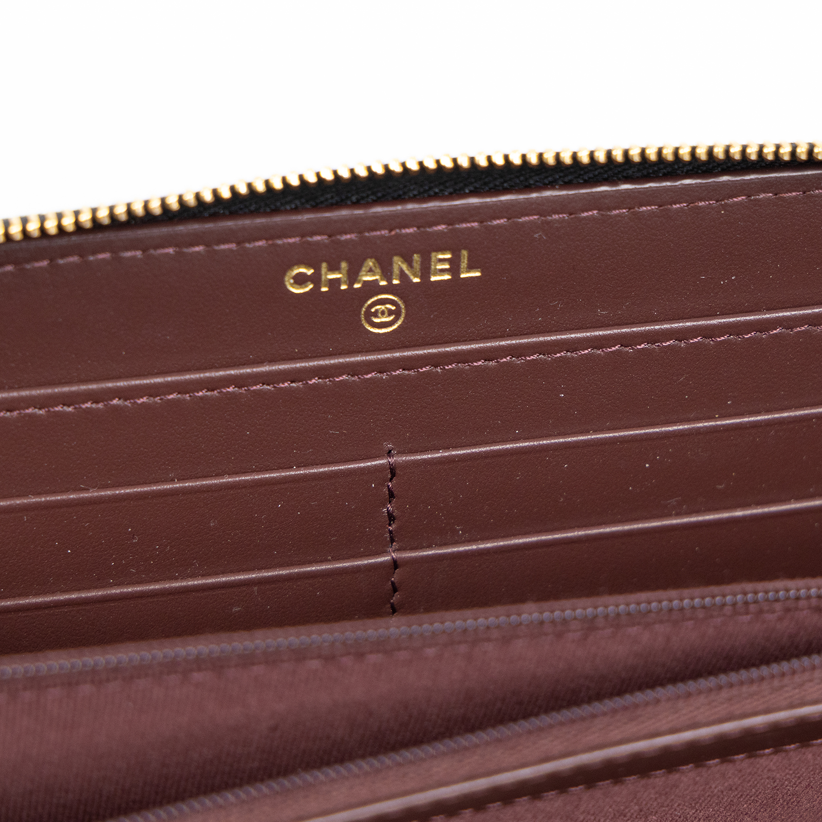 香奈兒 CHANEL CC LOGO 經典拉鍊長夾 粒紋小牛皮 AP0242 晶片款 黑金荔枝長夾 原廠盒子/防塵袋/購買證明影本