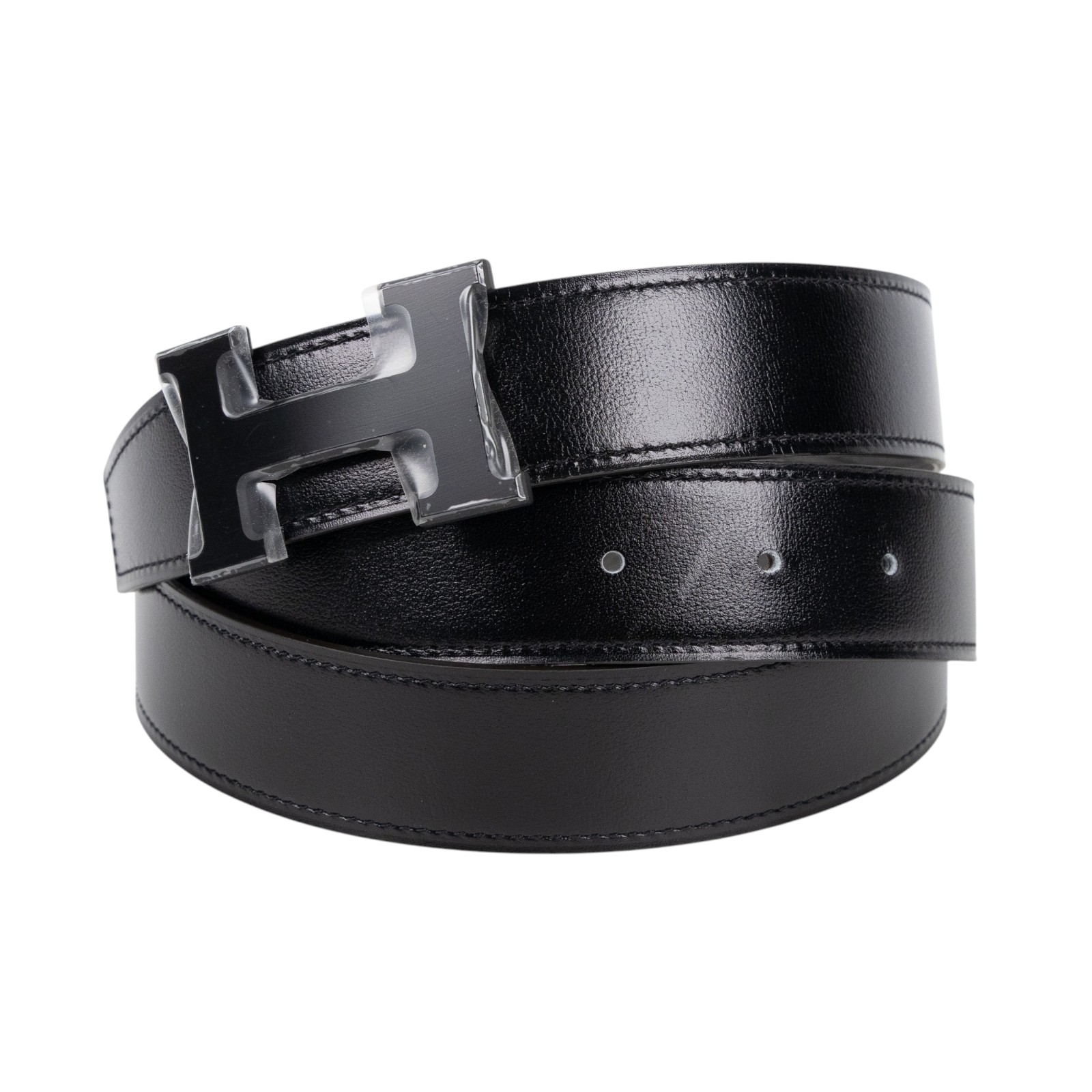 愛馬仕 Hermes Mini Constance 皮帶扣 雙面皮腰帶  Y FM 440 Y刻 黑灰雙面H皮帶#100 原廠盒子/防塵袋2