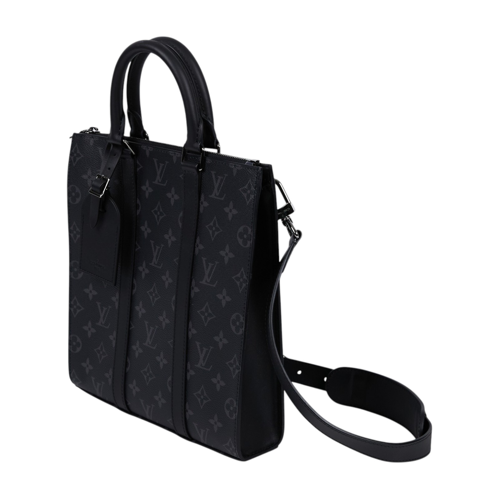 路易威登 LOUIS VUITTON Sac Plat Cross 手提包 肩背包 斜背包 公事包 M46098 晶片款  原廠盒子/背帶T/防塵袋/購買證明