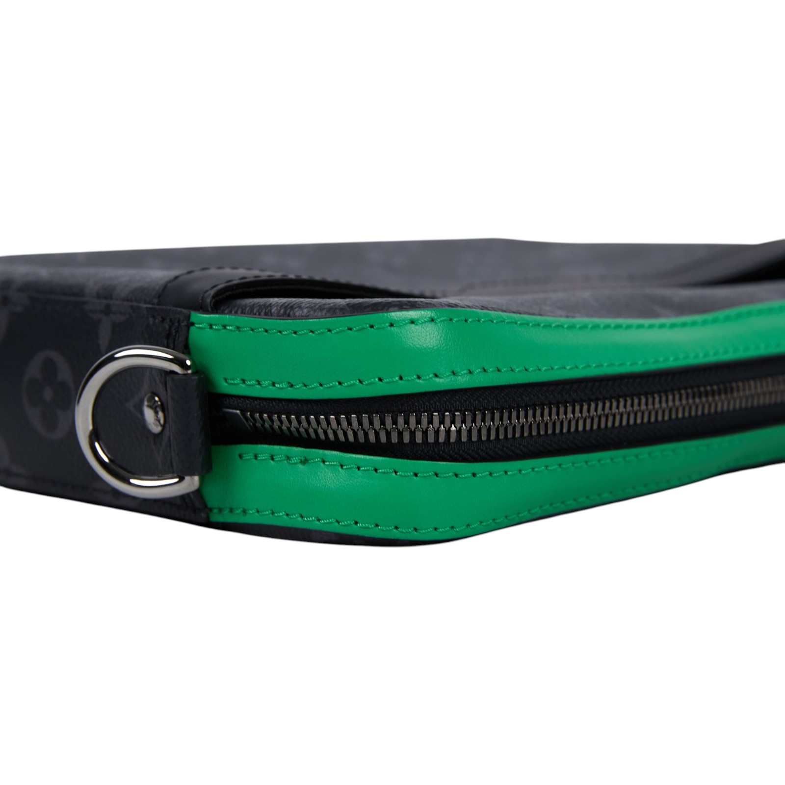 路易威登 LOUIS VUITTON Trio 郵差包 肩背包 斜背包 M26052 黑原花拚綠Trio 郵差包 背帶/內袋2