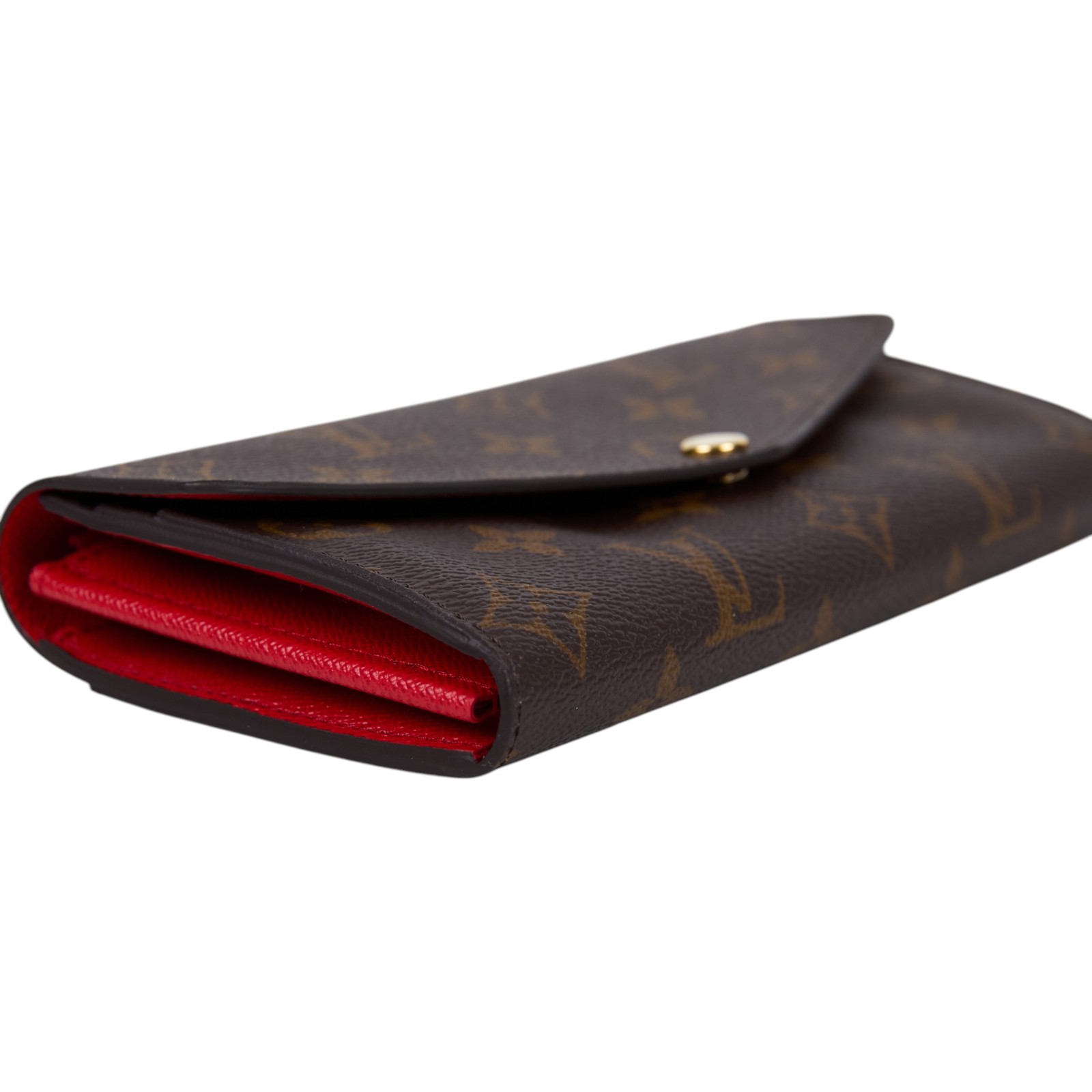 路易威登 LOUIS VUITTON Sarah 錢包 口蓋長夾 罌粟紅色 M62236 原花 Sarah 長夾 原廠盒子/防塵袋