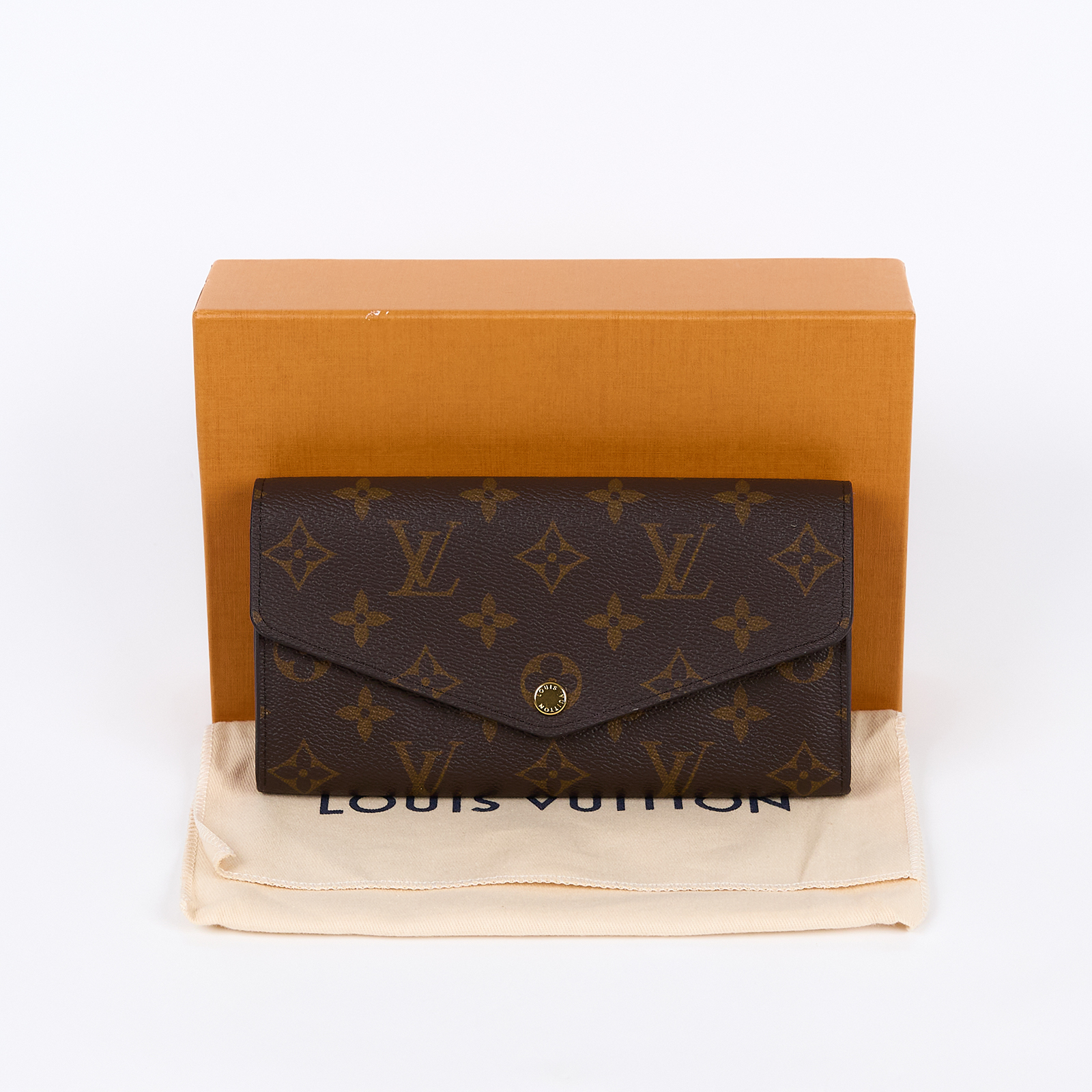 路易威登 LOUIS VUITTON Sarah 錢包 口蓋長夾 罌粟紅色 M62236 原花 Sarah 長夾 原廠盒子/防塵袋