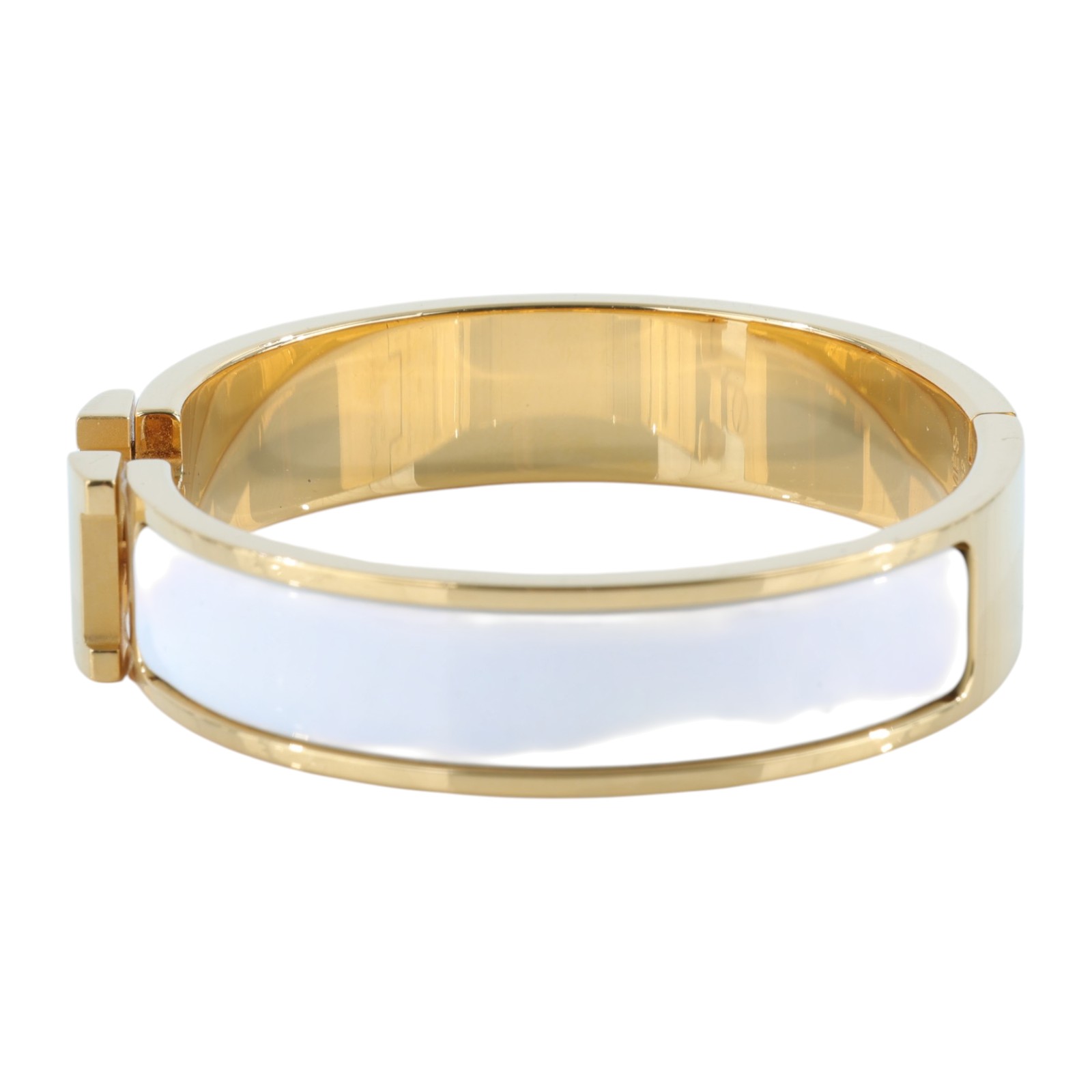 愛馬仕 Hermes Clic H PM 手環 白色 H700001Fv31PM FI 02 52 白金琺瑯CLIC H手環 無附屬品