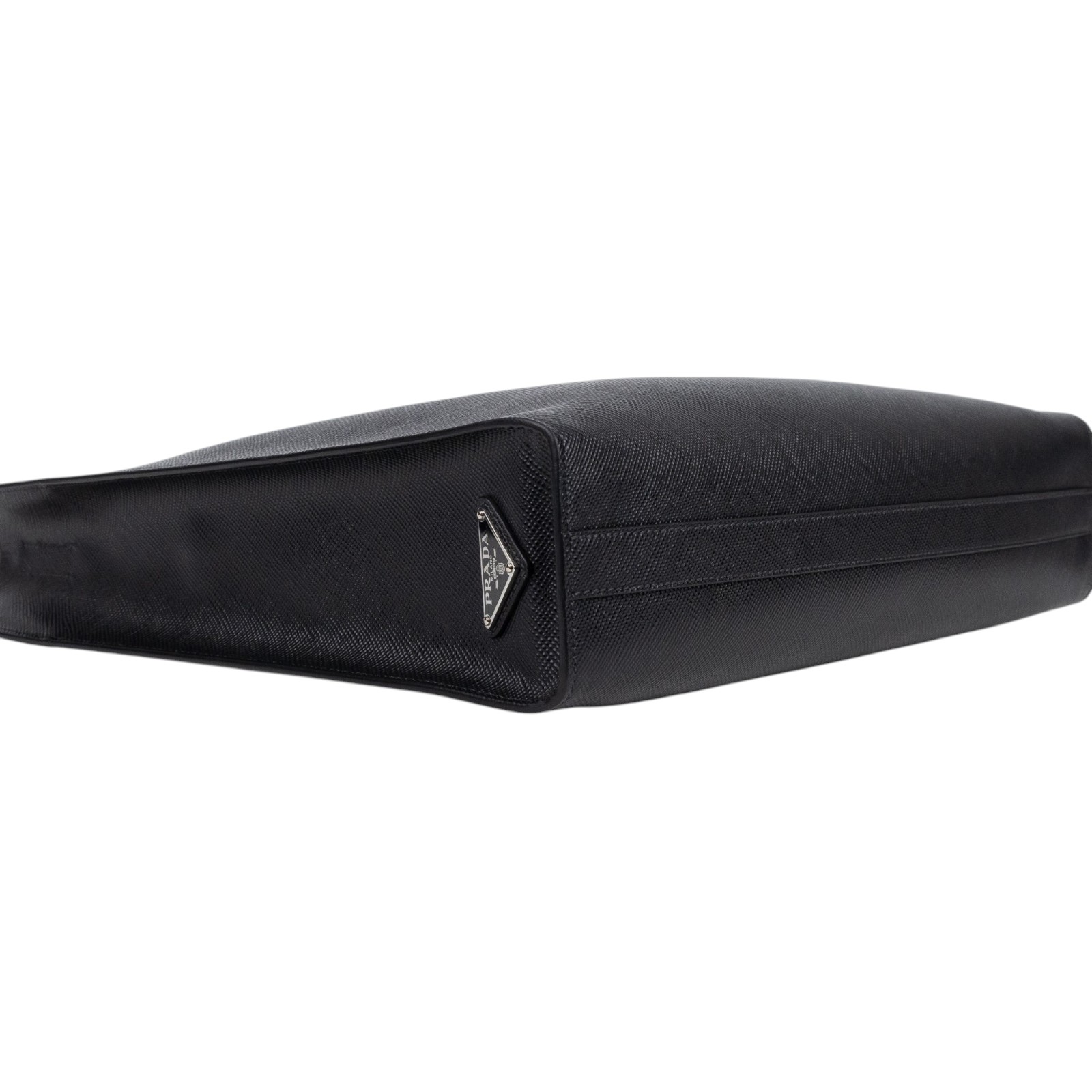 普拉達 PRADA Triangle 手提包 肩背包 斜背包 2VG084_2FAD 黑色SOFFIANO公事包 2WAY 防塵袋/背帶