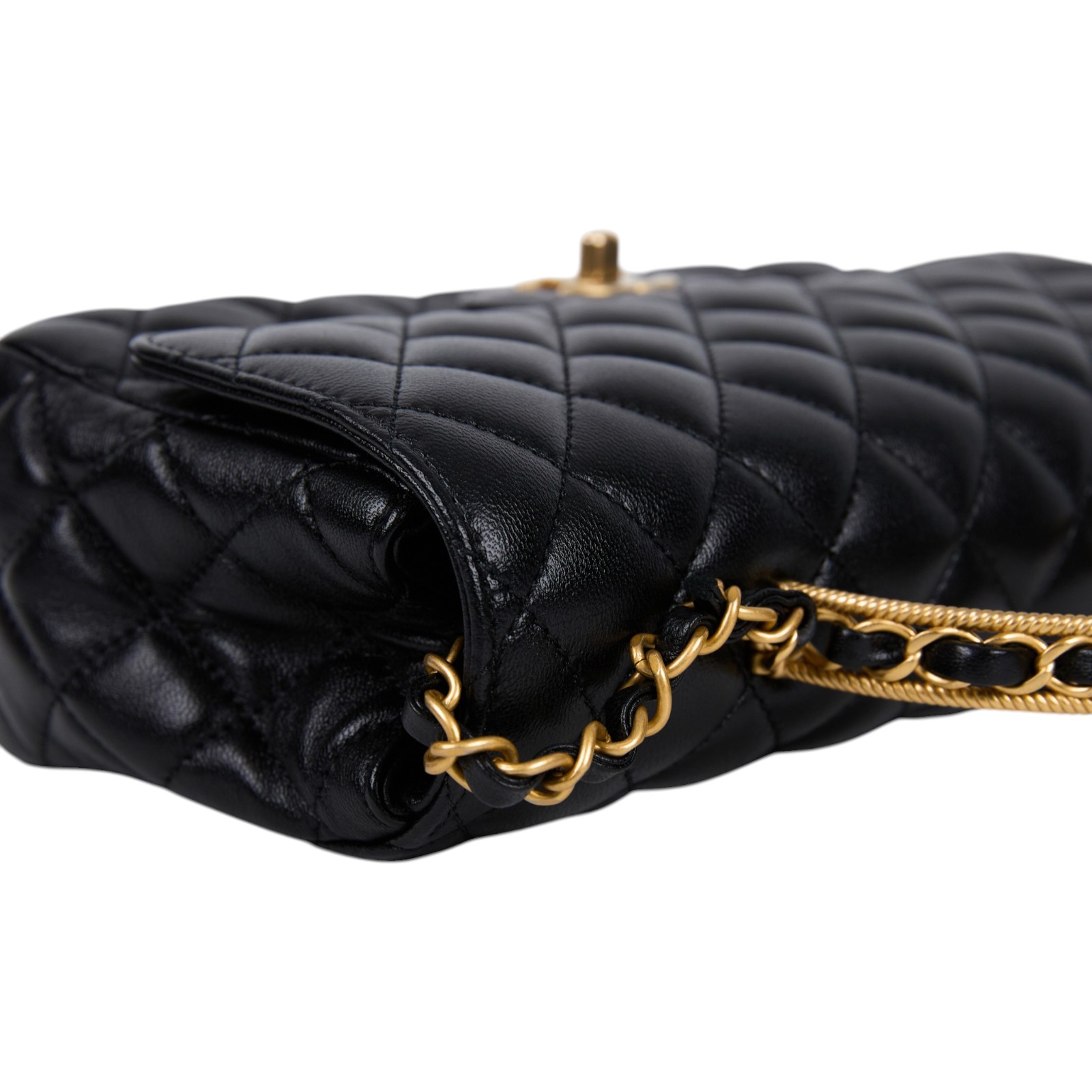 香奈兒 CHANEL COCO HANDLE 菱格紋 手提包 肩背包 斜掛包 AS4408 B14245 晶片款 黑金羊COCO HANDLE20 原廠盒子/防塵袋/購買證明