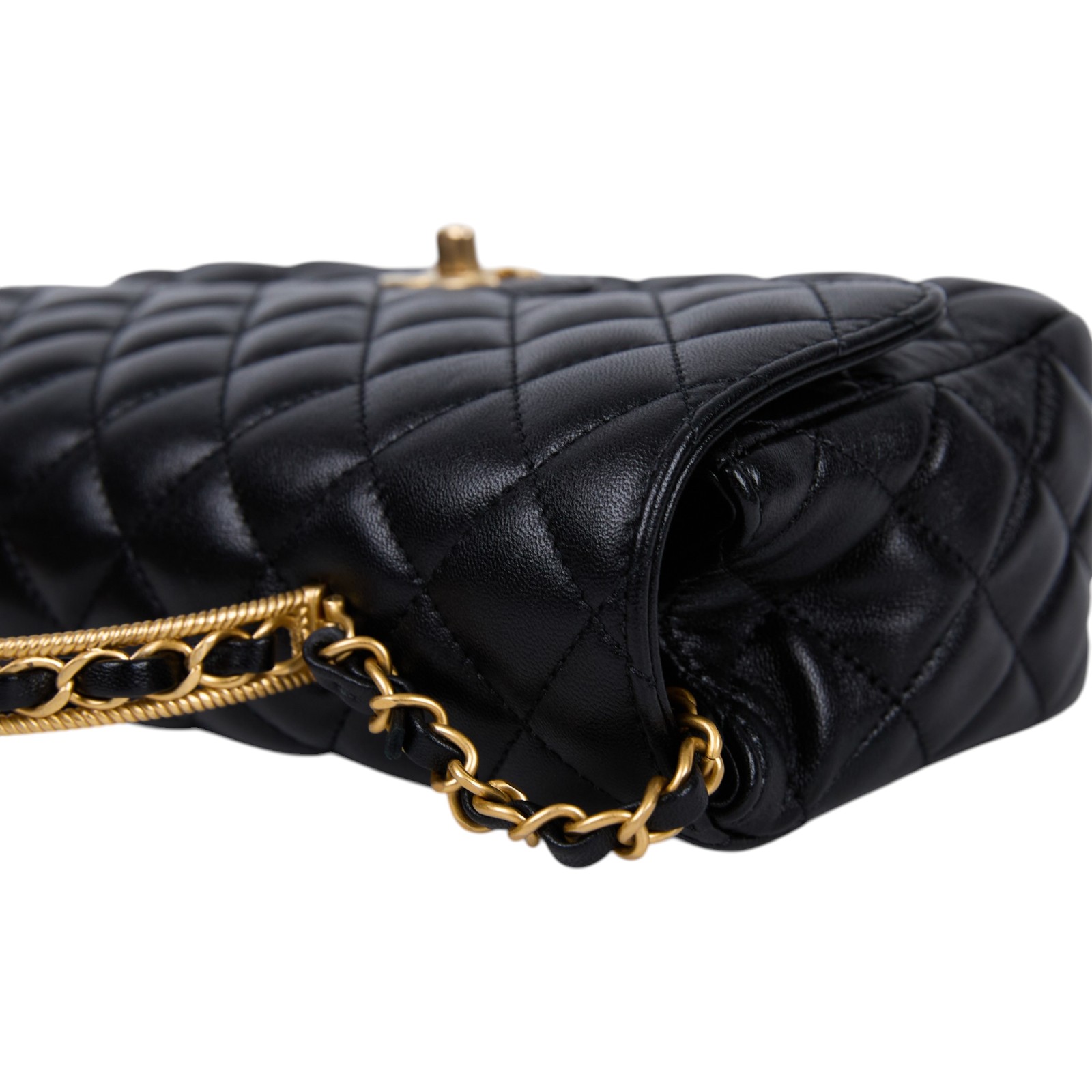 香奈兒 CHANEL COCO HANDLE 菱格紋 手提包 肩背包 斜掛包 AS4408 B14245 晶片款 黑金羊COCO HANDLE20 原廠盒子/防塵袋/購買證明