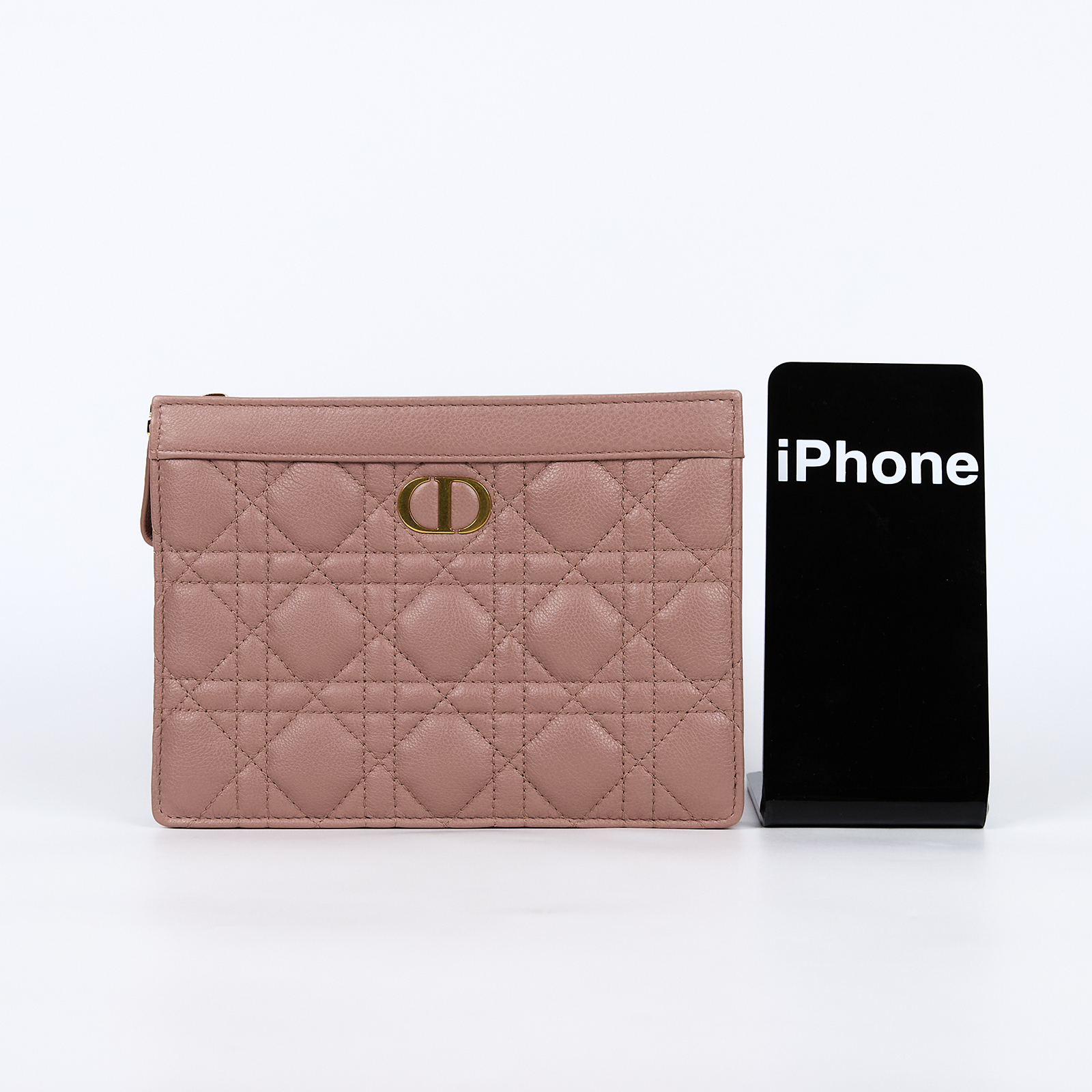 迪奧 CHRISTIAN DIOR Caro Pouch With Chain 拉鍊 鏈帶包 S5106UWHC  防塵袋/背帶