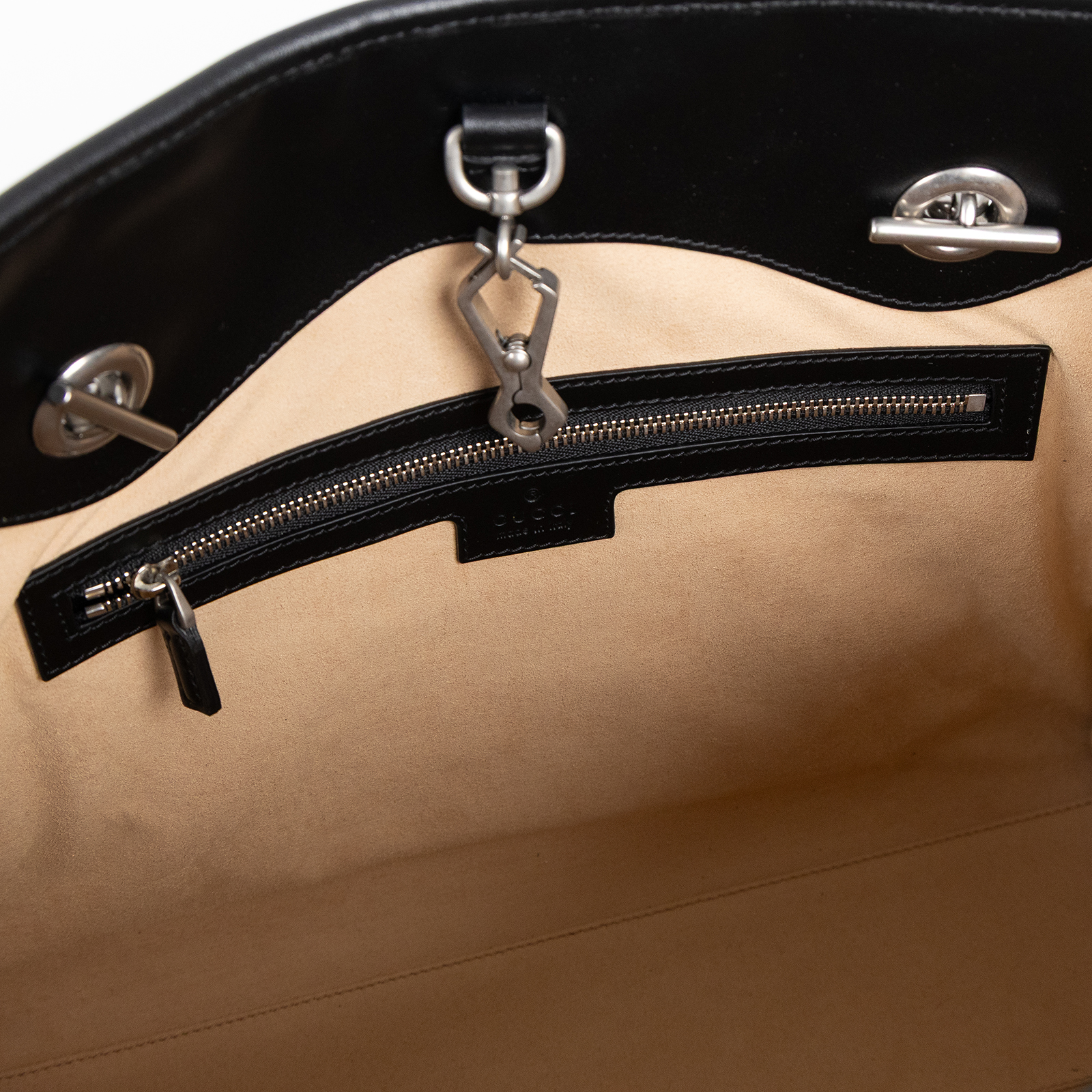 古馳 GUCCI GG Marmont 手提包 肩背包 675796. 525040 黑銀MARMONT TOTE 原廠盒子/防塵袋/購買證明