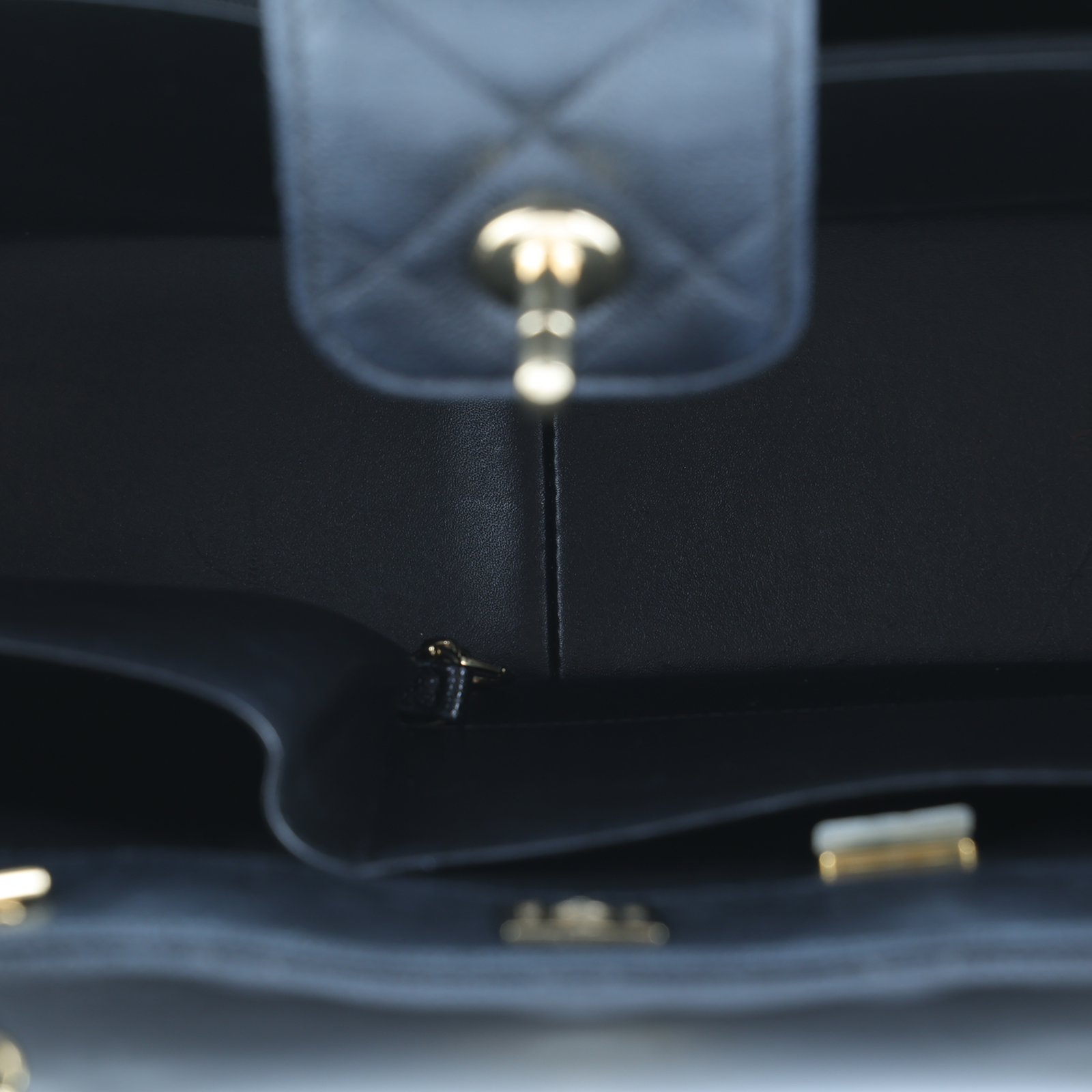 香奈兒 CHANEL CC logo 肩背 托特包 A91046 晶片款 黑荔枝淡金扣 TOTE 原廠盒子/防塵袋