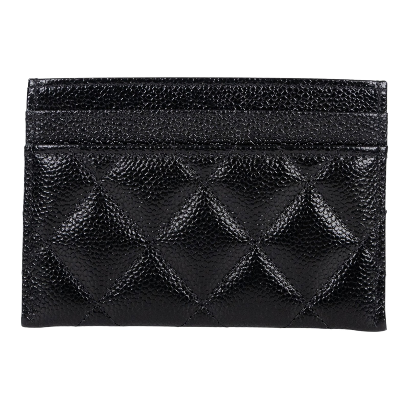 香奈兒 CHANEL CC LOGO 經典卡片夾 AP0213 晶片款 黑金荔枝雕花雙卡夾 原廠盒子/防塵袋