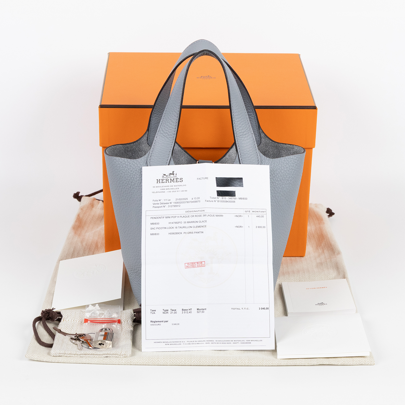 愛馬仕 Hermes Picotin Lock 18 菜籃子包 銀色五金 木偶灰 H056289CKP0 /K PU 002 NI  原廠盒子/防塵袋2/鎖組/購買證明