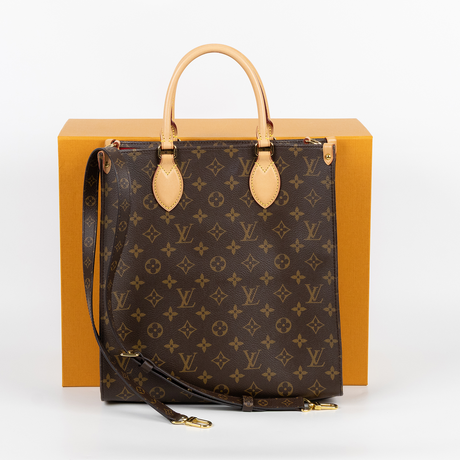 路易威登 LOUIS VUITTON Sac Plat PM 手袋 M45848 晶片款 原花琴譜包 原廠盒子/背帶