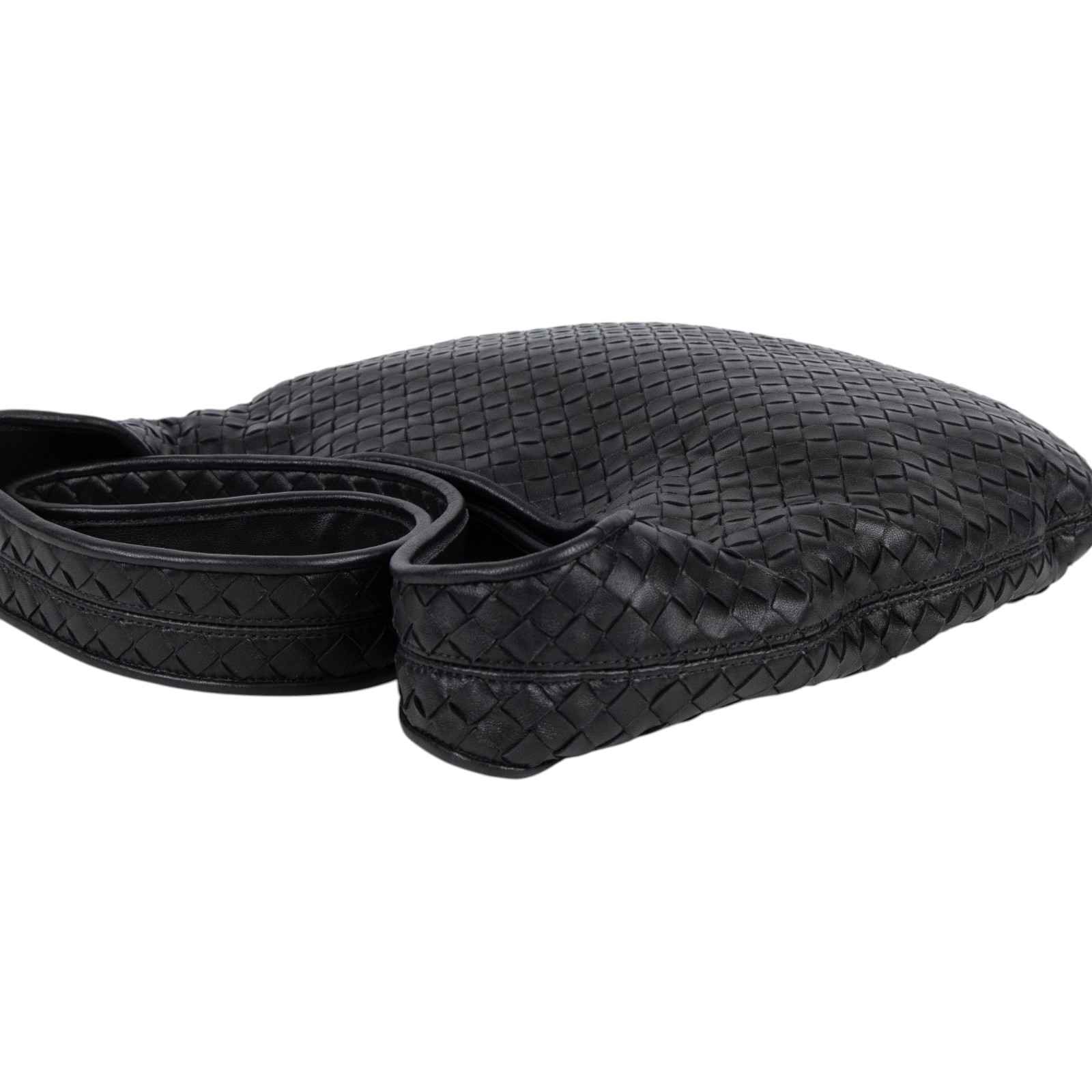 寶緹嘉 BOTTEGA VENETA Veneto Bag 斜背包 826877V5KD0 黑編織Veneto肩背包 防塵袋/購買證明